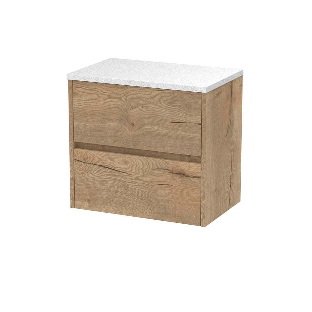 Nuie Havana 2 Drawer Wall Hung Vanity Unit With Worktop