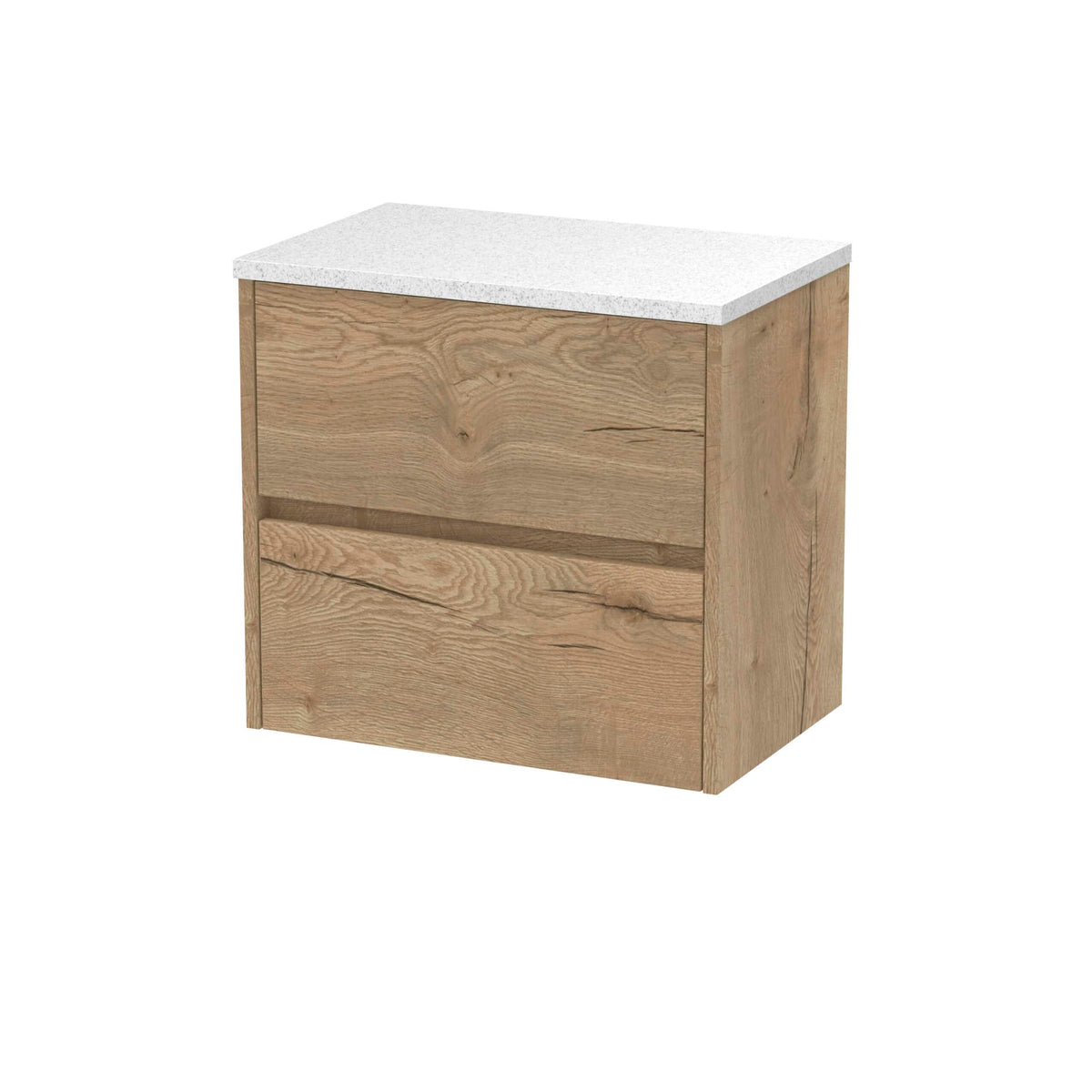 Nuie Havana 2 Drawer Wall Hung Vanity Unit With Worktop