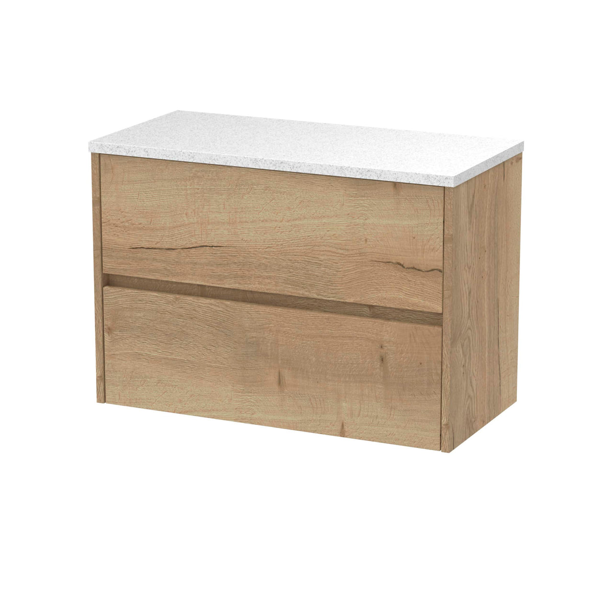 Nuie Havana 2 Drawer Wall Hung Vanity Unit With Worktop