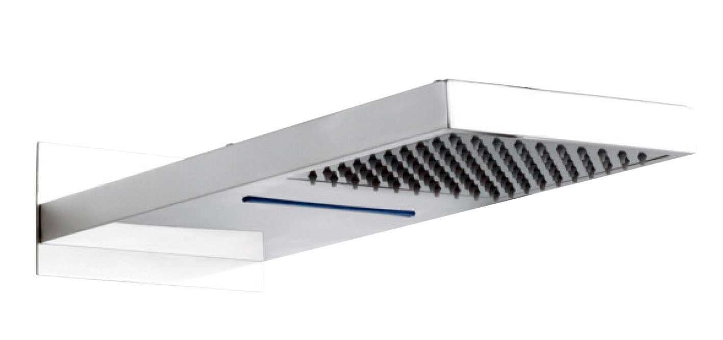 High-quality modern rainfall shower head from Bubly Bathrooms, crafted from stainless steel for durability and luxury bathroom upgrades.