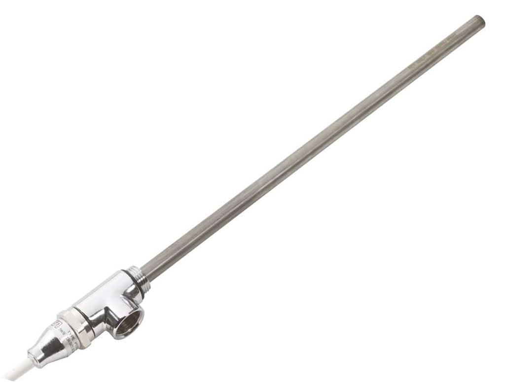 Stainless steel bathroom tap spout with swivel nozzle for Bubbly Bathrooms.