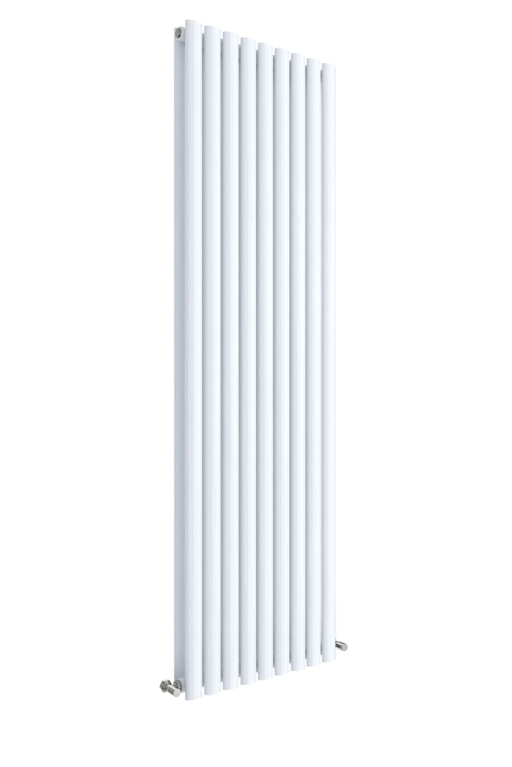 Modern white radiator for bathrooms, ideal for heating and style, with a sleek design perfect for contemporary bathroom decor.