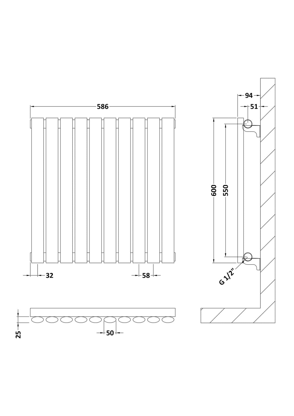 High-quality modern radiators with sleek vertical design perfect for stylish Bubly bathrooms, providing efficient heating and contemporary aesthetic appeal for bathroom decor.