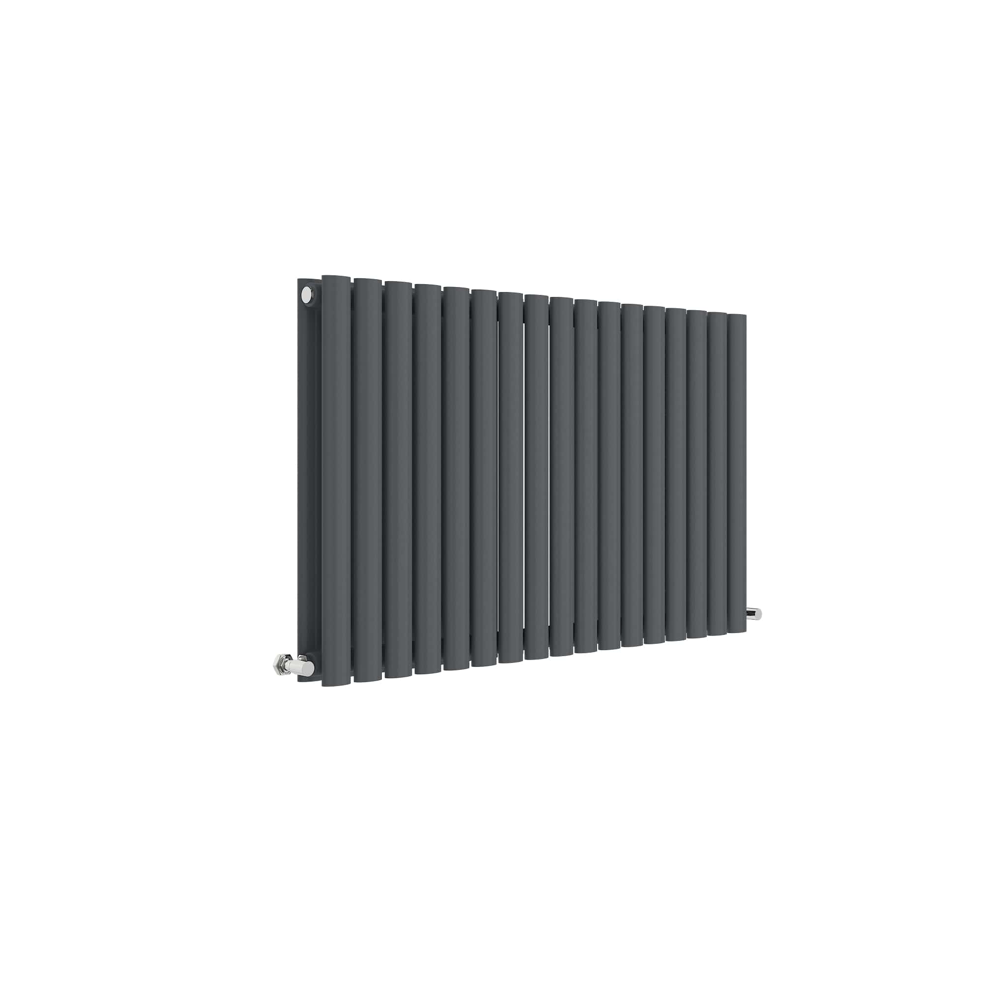 Sleek black modern vertical radiator designed for contemporary bathrooms, providing efficient heating with stylish visual appeal. Perfect for bathroom renovation or upgrade.
