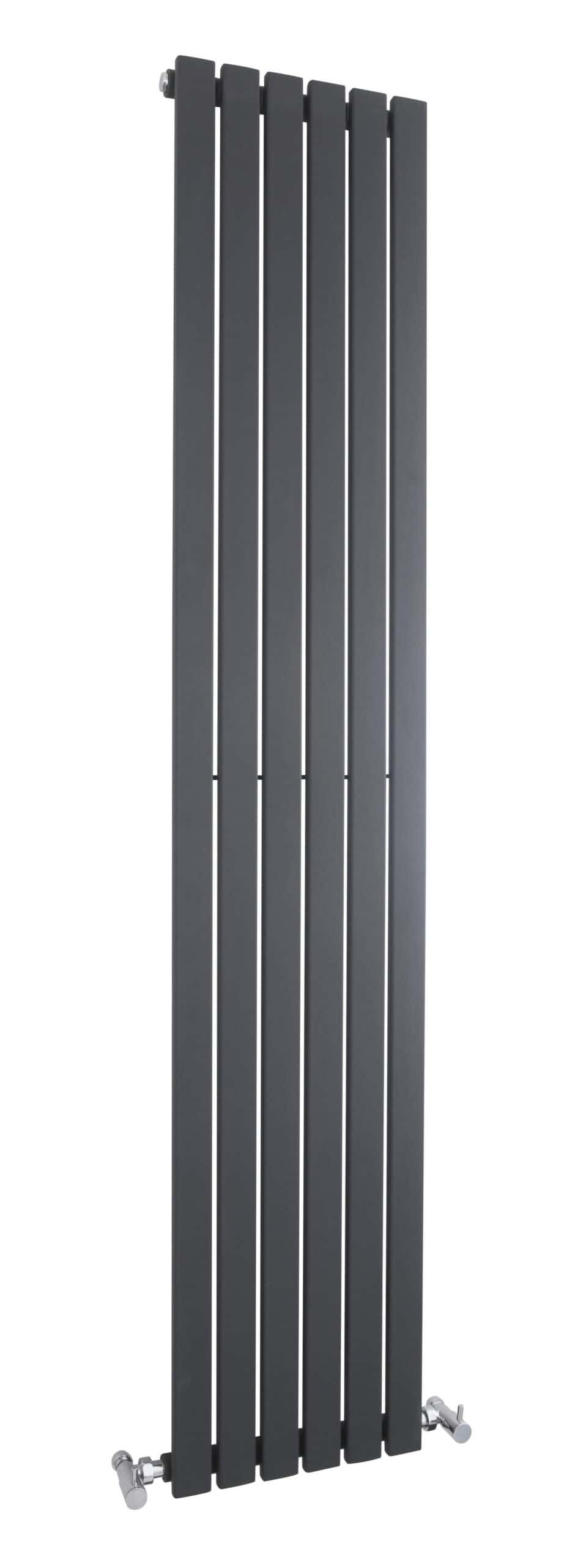 Radiator towel rail in matte black finish, modern heated bathroom radiator, perfect for drying towels and adding contemporary style to your bathroom or cloakroom.