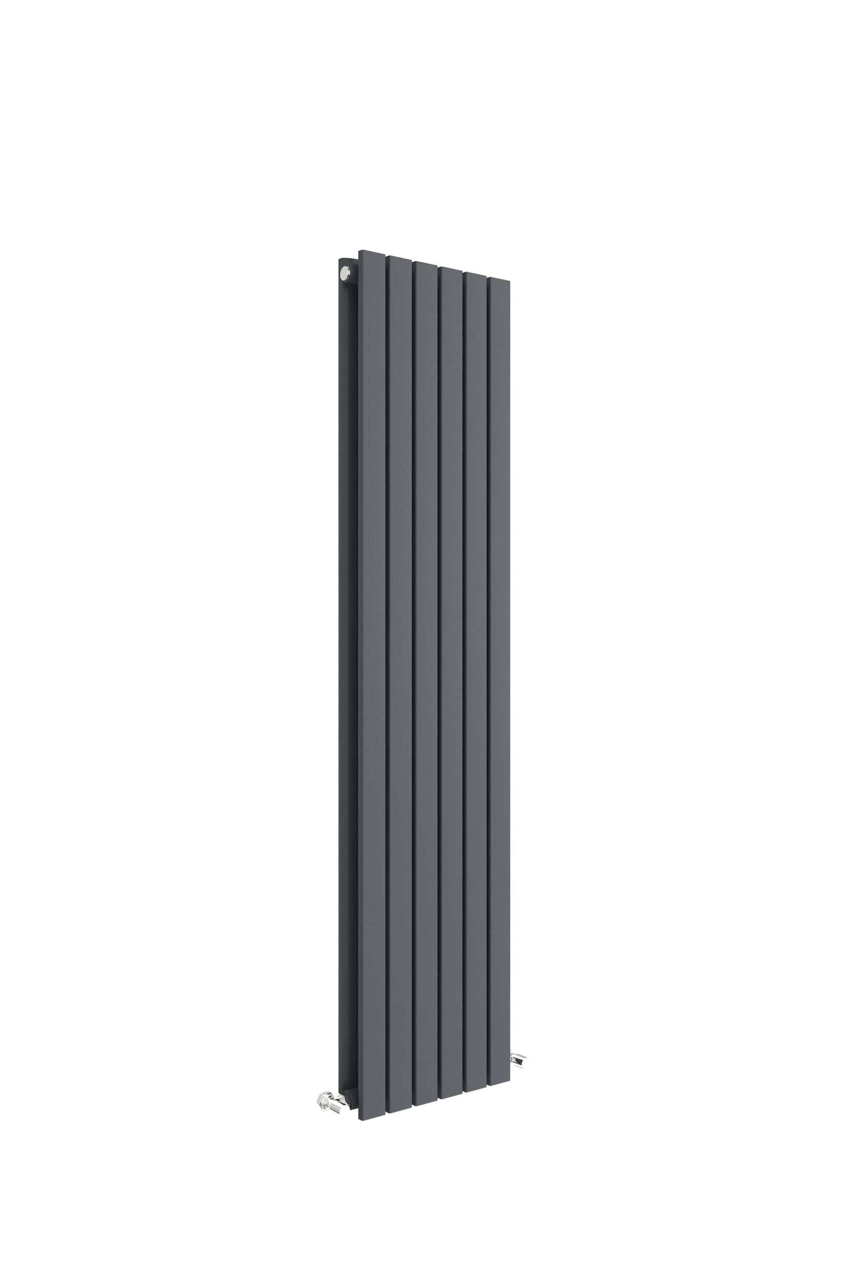 Hudson Reed Sloane Double Panel Vertical Designer Radiator - Anthracite