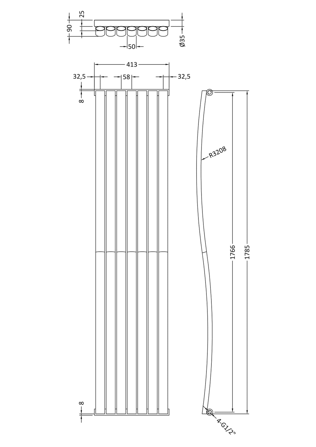 Heavy-duty electric towel radiator in chrome finish for modern bathrooms, featuring multiple heating elements and precise dimensions for efficient space heating and towel drying.