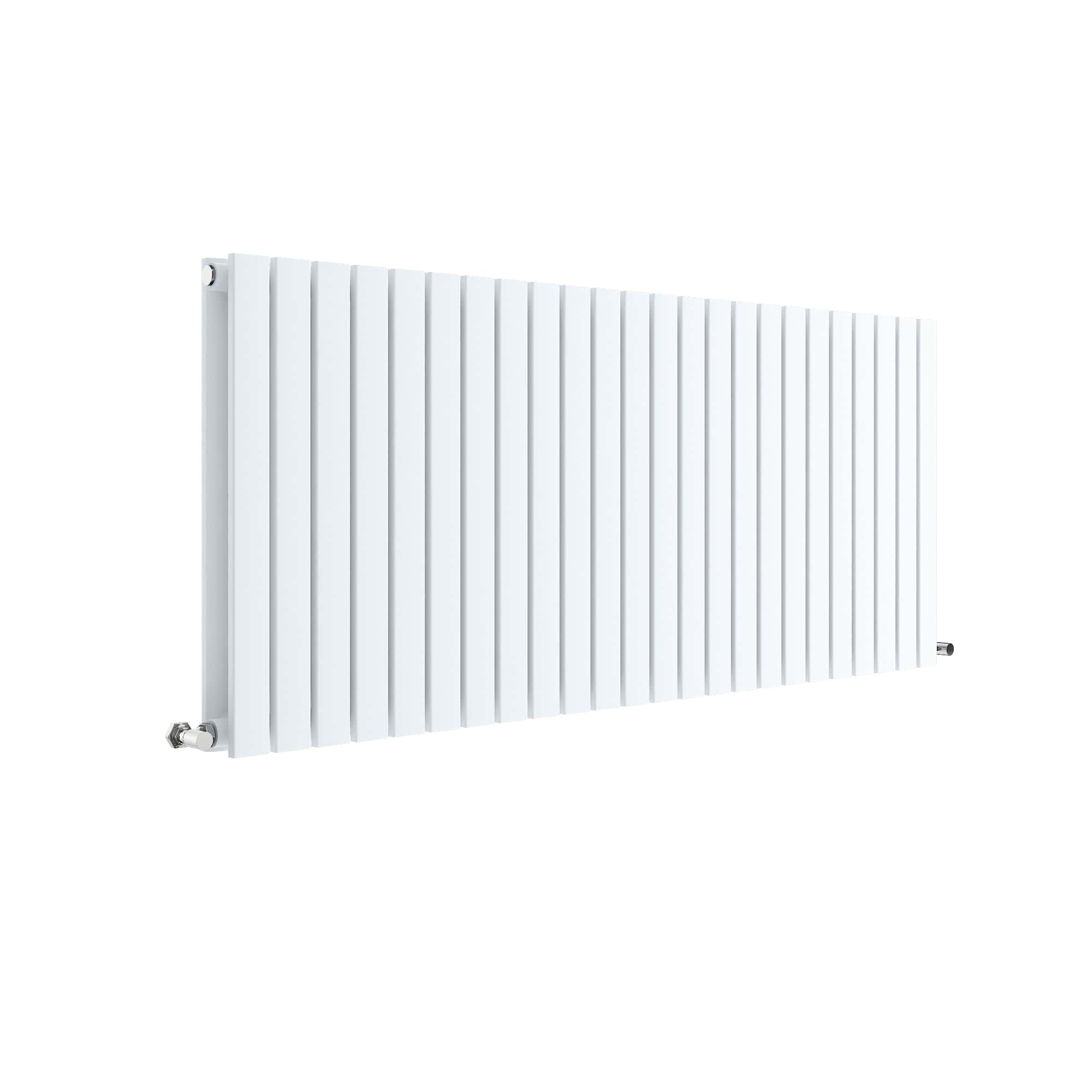 Modern white convector radiator suitable for contemporary bathrooms and heating solutions.