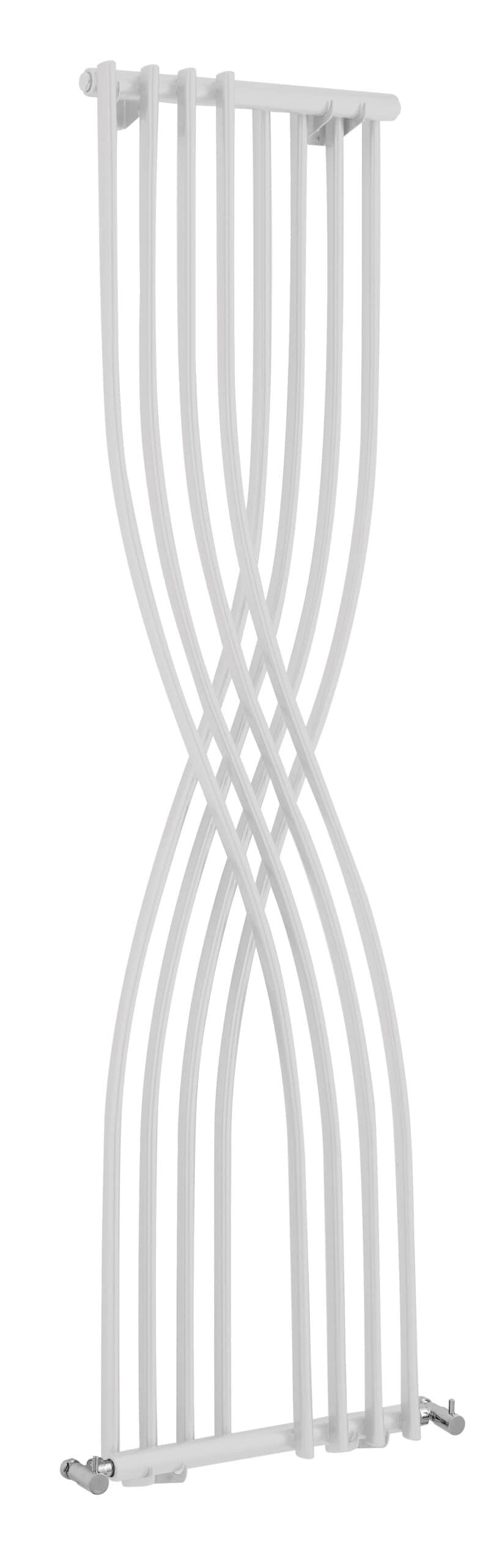 Traditional white heated towel rail radiator for bathrooms, designed to keep towels warm and enhance bathroom comfort with elegant modern style.