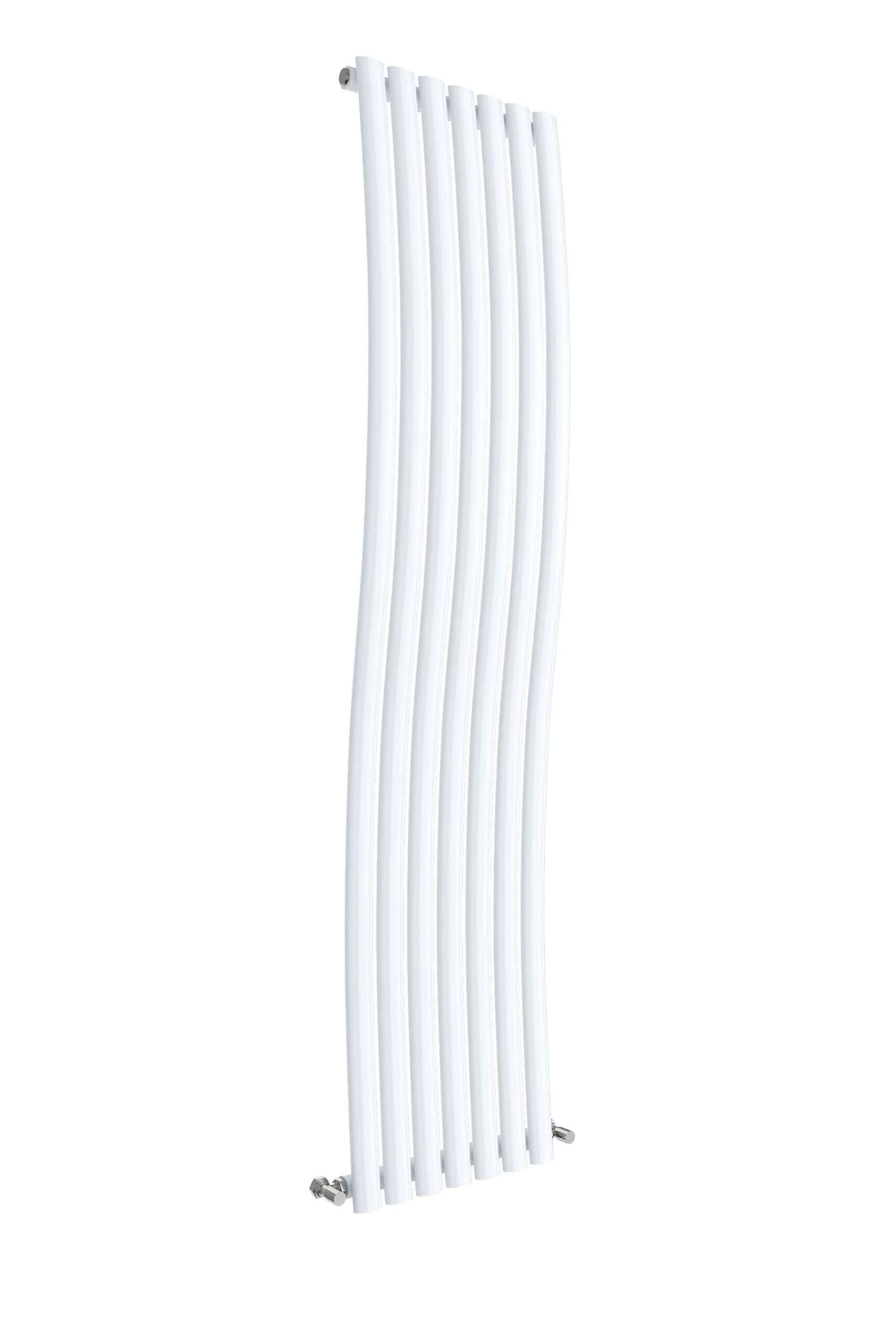 Metropolitan white modern vertical radiator suitable for contemporary bathroom heating solutions in the UK.