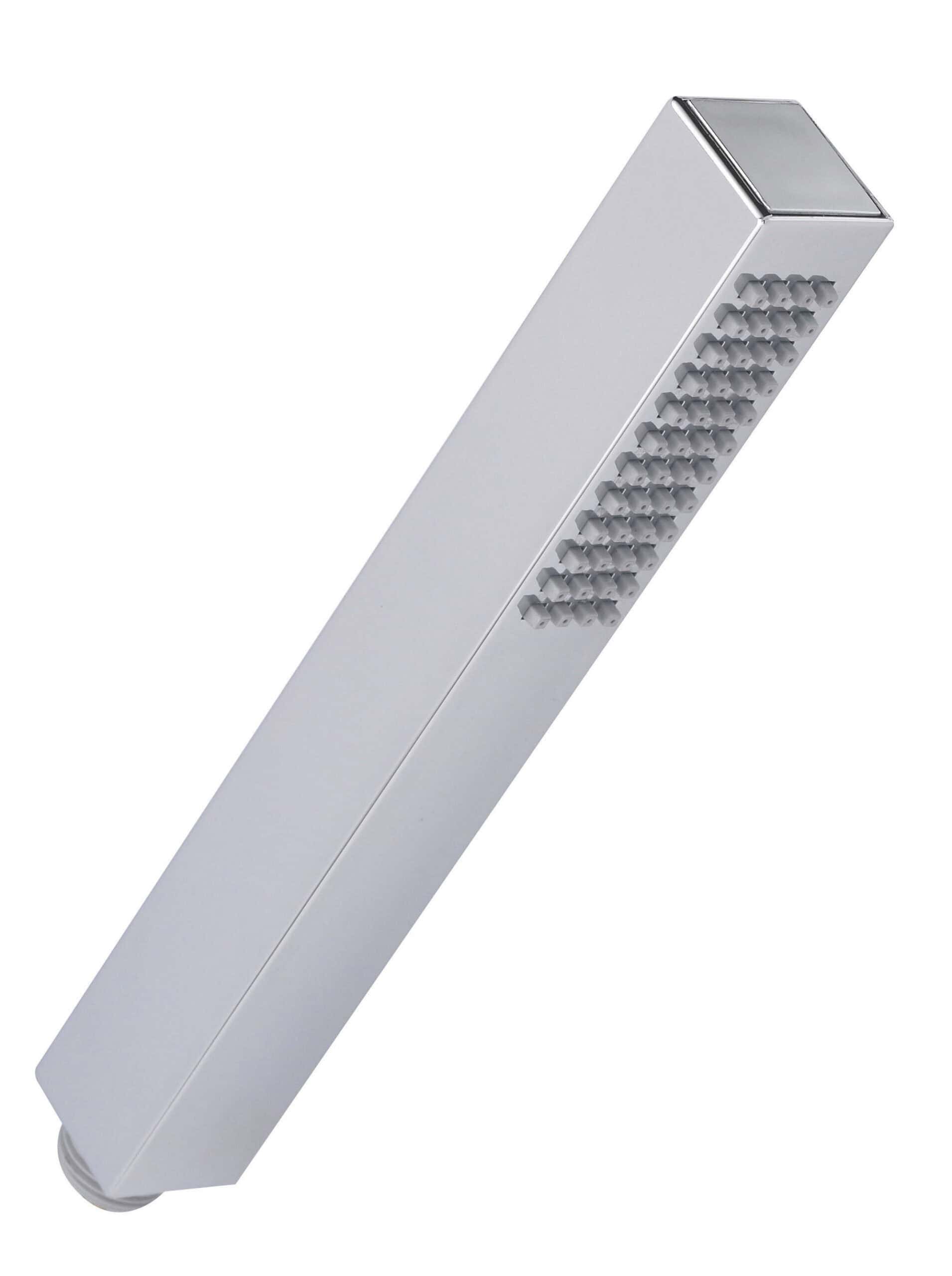 Shower head with multiple spray nozzles, modern chrome finish, ideal for luxury bathroom upgrades and water-efficient showering solutions.