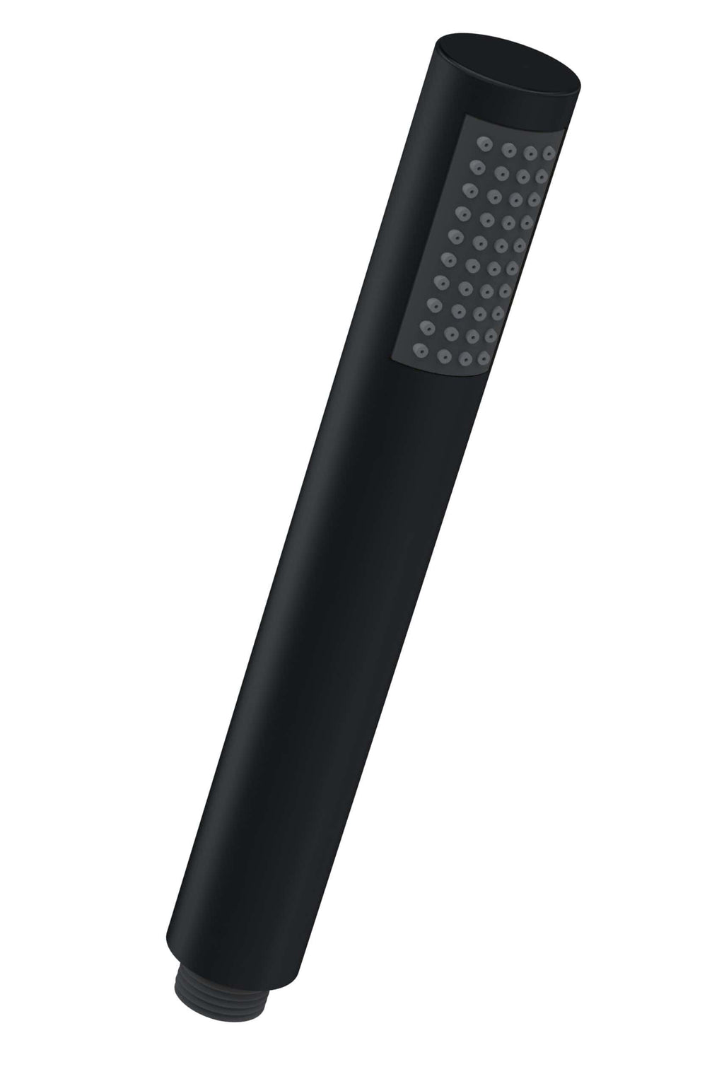 Sleek black handheld shower head with multiple spray settings for modern bathroom comfort.