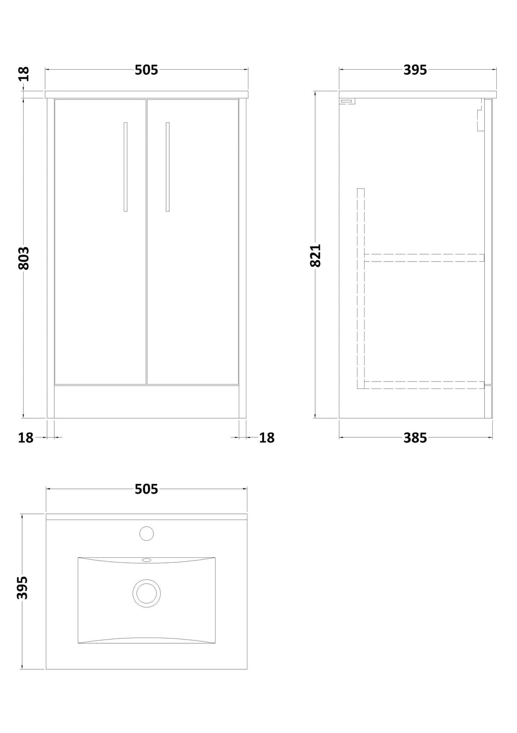 Contemporary bathroom cabinet with sliding glass doors, sleek handles, and spacious interior storage for modern bathroom organisation.