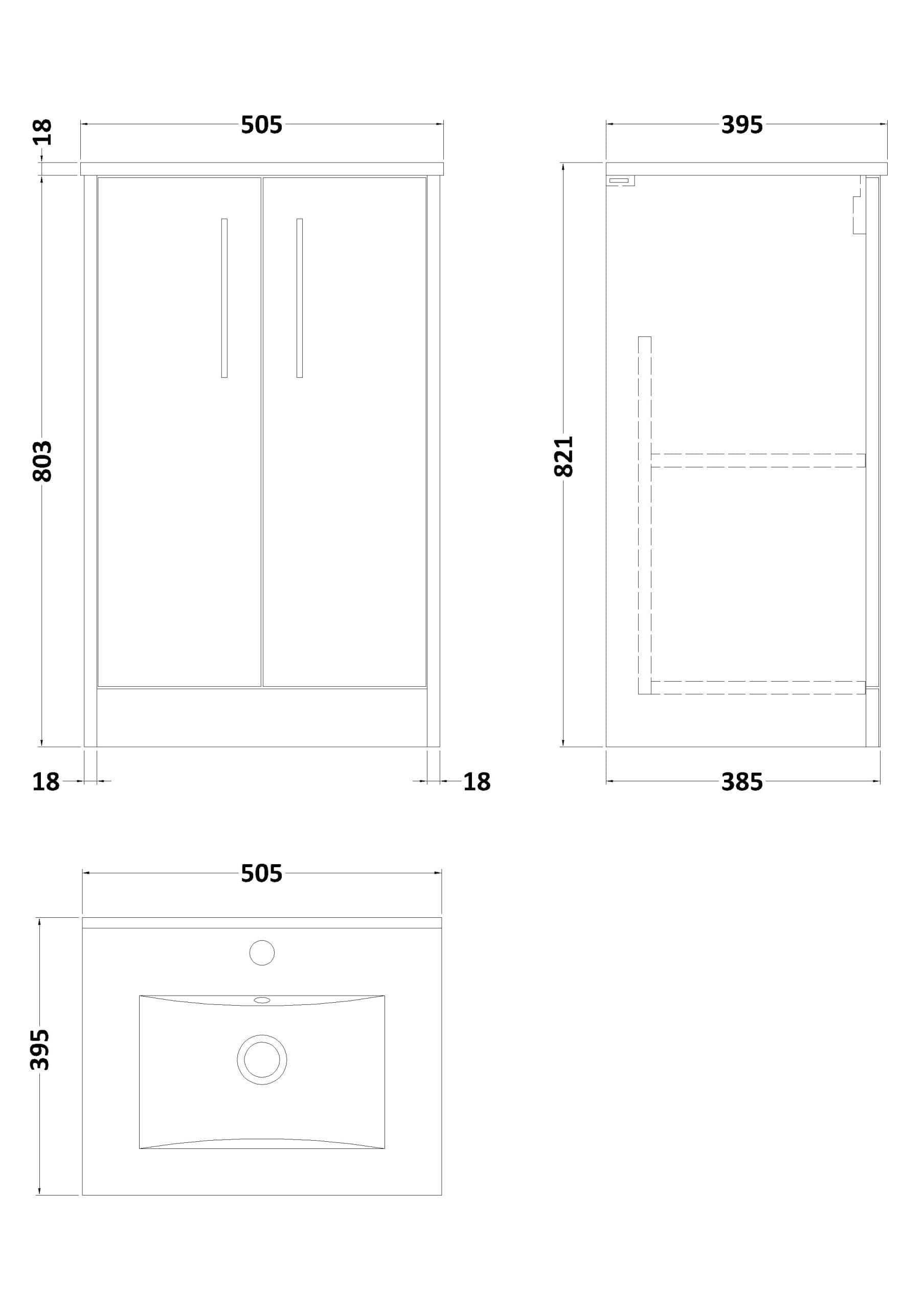 Contemporary bathroom cabinet with sliding glass doors, sleek handles, and spacious interior storage for modern bathroom organisation.