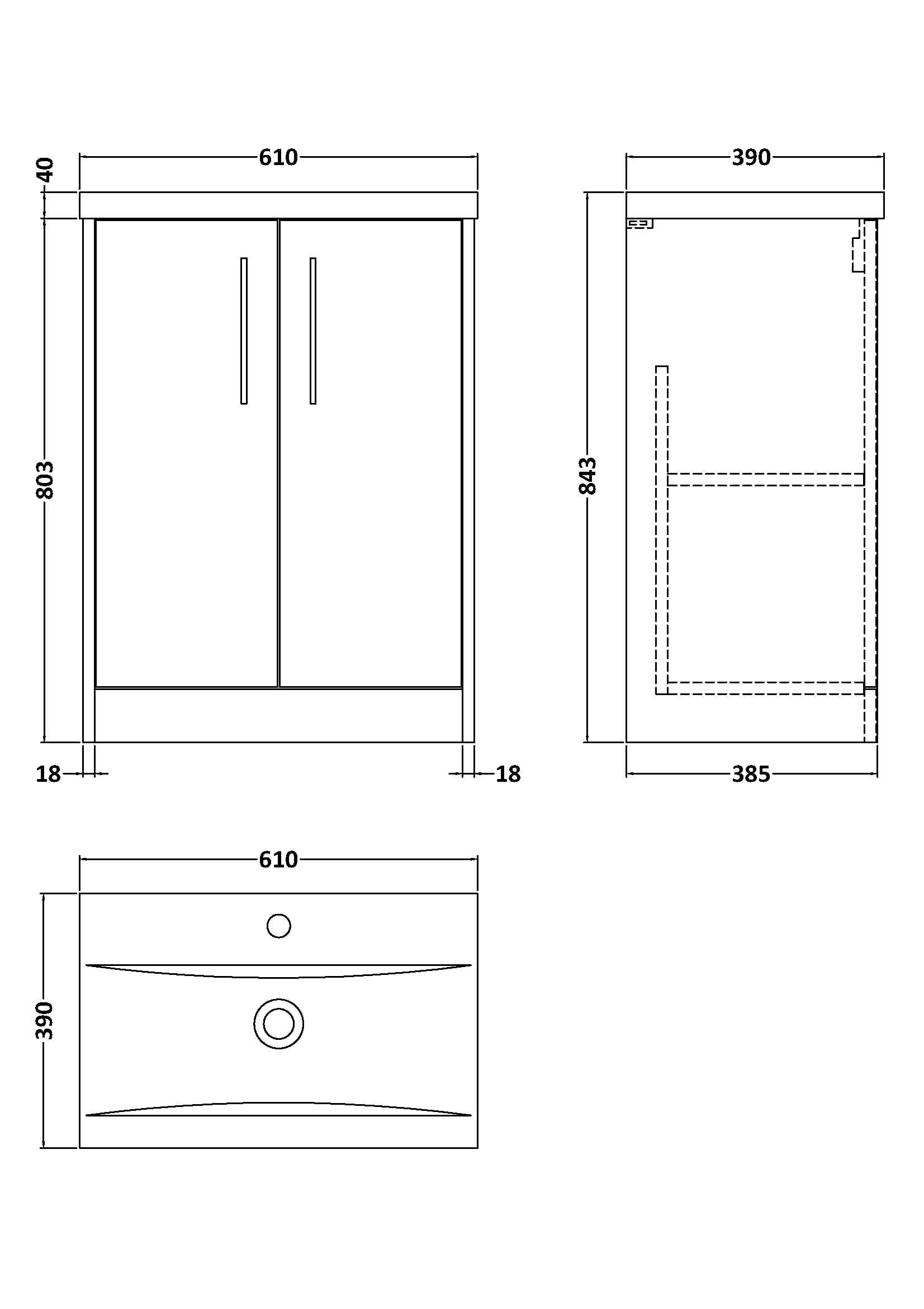 Elegant bathroom vanity cabinet with double doors and modern design, perfect for contemporary bathrooms, providing stylish storage solutions.