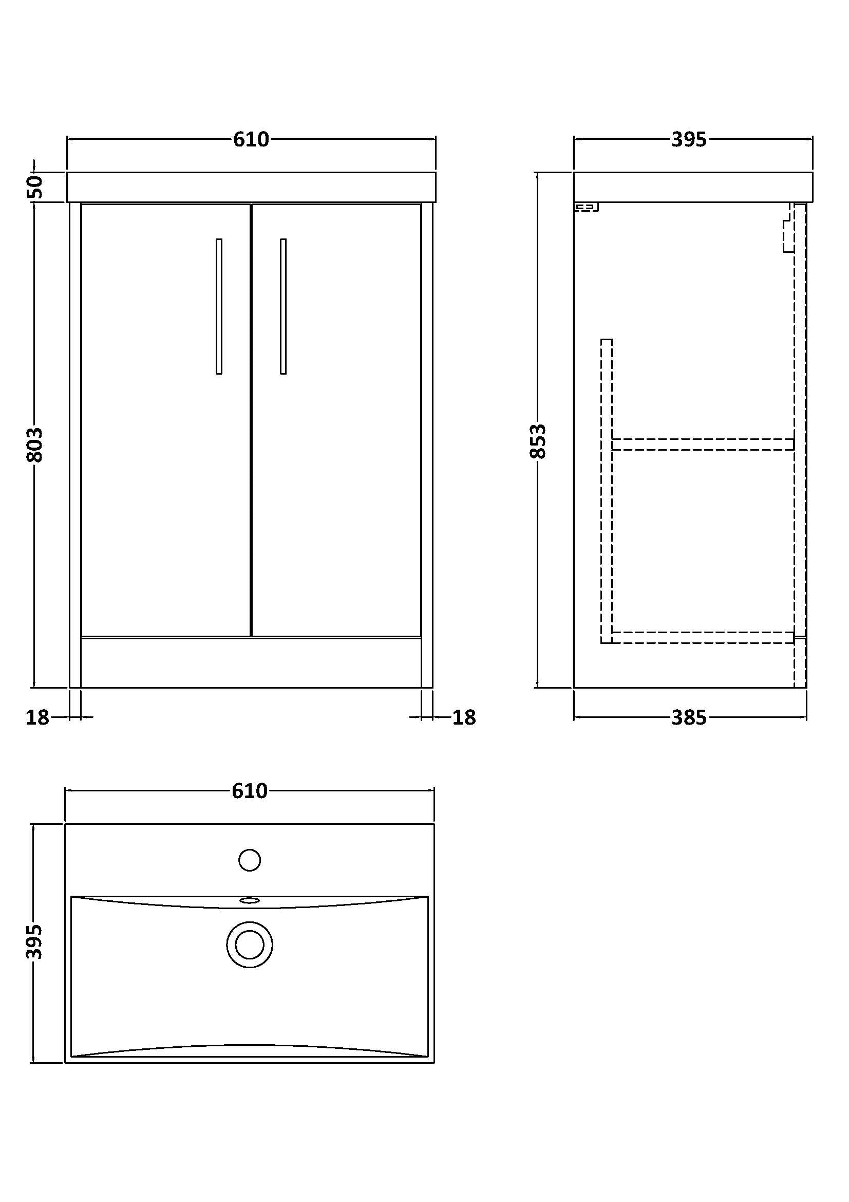Modern bathroom vanity with storage cabinet and sleek handles, ideal for contemporary bathrooms, maximising space and functionality.