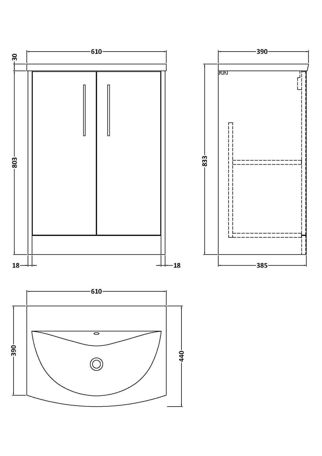 Bright modern bathroom cabinet with double doors, sleek handles, and ample storage space, perfect for contemporary bathroom designs.