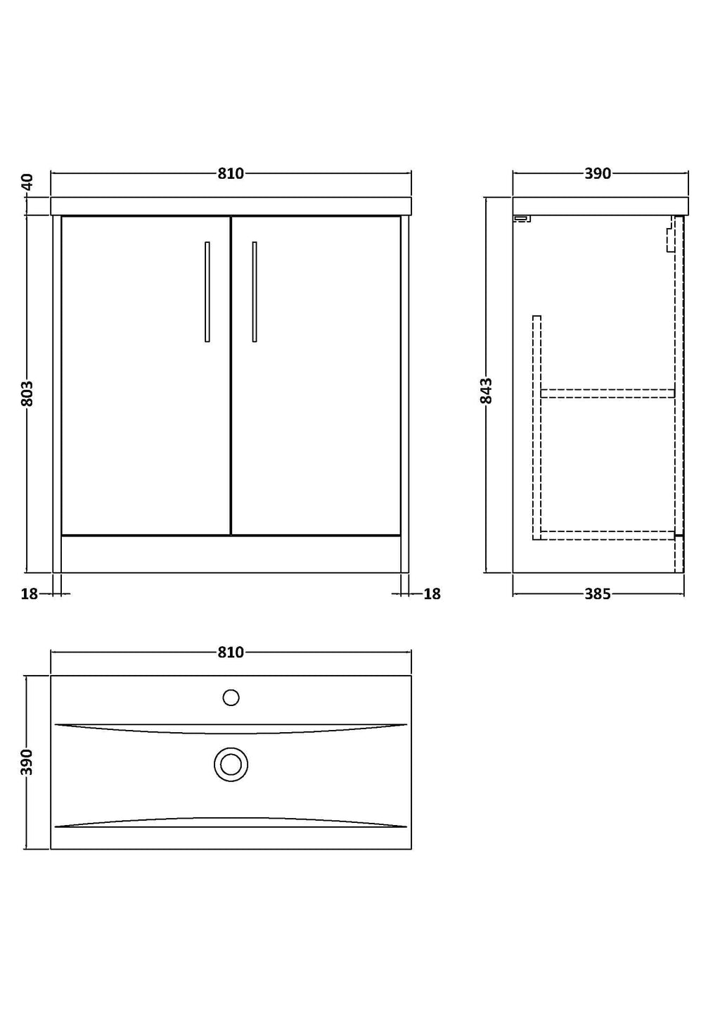 Modern bathroom vanity cabinet with double doors and sleek handles, ideal for contemporary bathrooms. Durable materials, spacious storage, and stylish design perfect for bathroom storage solutions.
