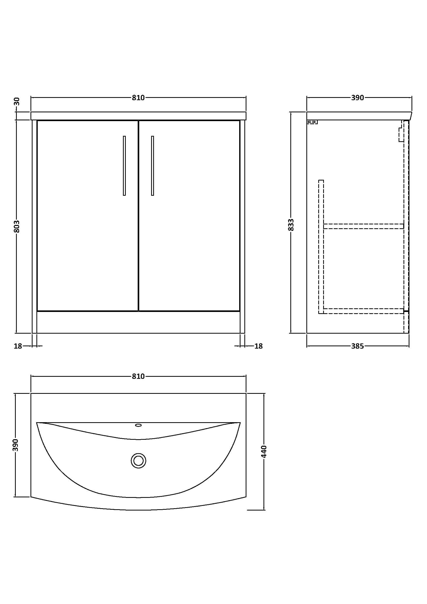 Contemporary bathroom vanity cabinet with double doors, sleek handles, and ample storage space, designed for modern Bubly bathrooms. Perfect for enhancing functionality and style.