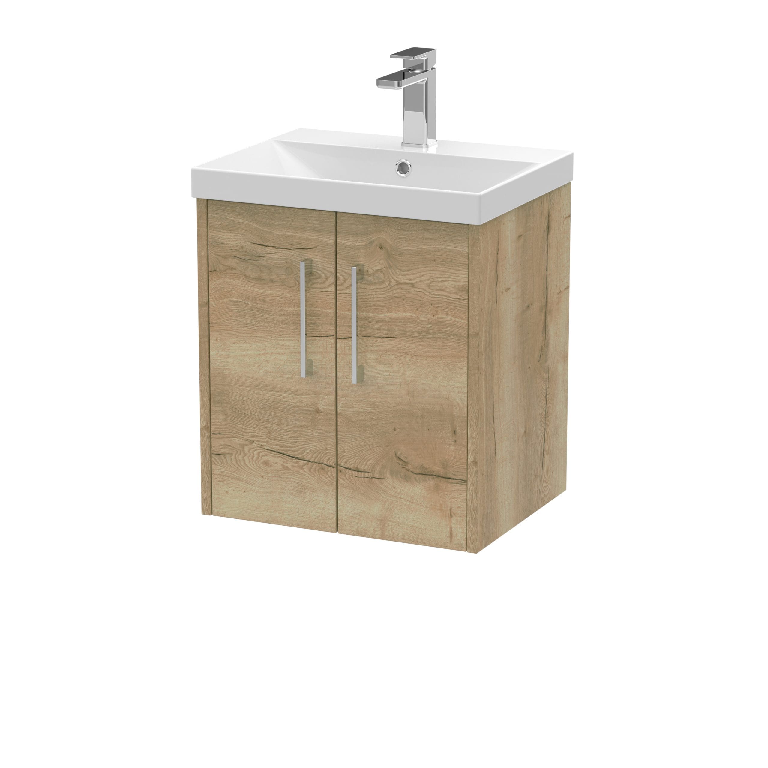 Modern wooden bathroom vanity with integrated sink and chrome faucet, ideal for contemporary relaxing bathroom decor.
