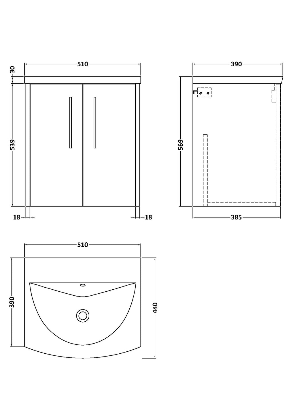 Sleek modern bathroom cabinet with dual doors, ideal for bathroom storage and organisation. Designed for durability and style, perfect for contemporary bathroom interiors.