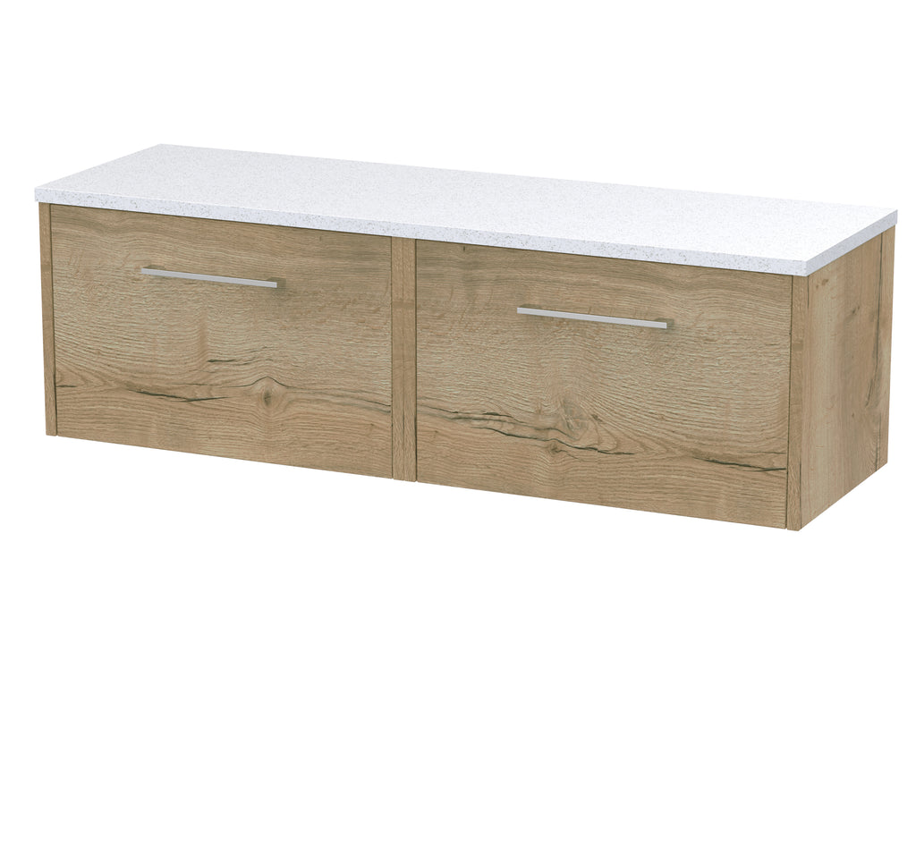 Stylish wooden bathroom vanity with a white benchtop, modern silver handles, ideal for contemporary bathroom interiors. Perfect storage solution for bathroom organisation.