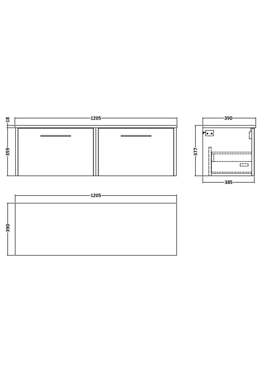 Modern bathroom vanity unit with clean lines and ample storage space, designed for stylish and functional Bubly Bathrooms installations.