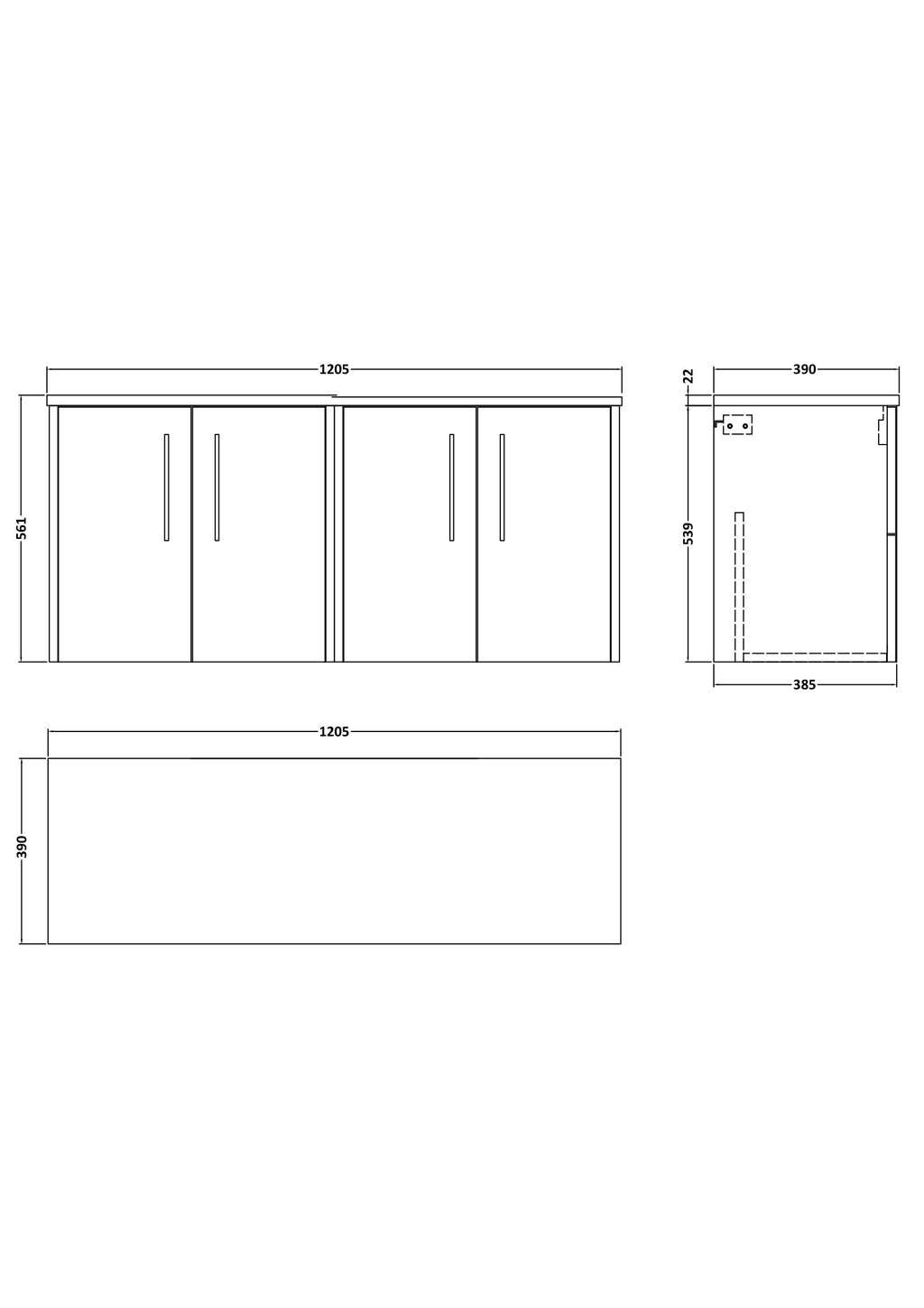 Stylish Bubly Bathroom Cabinet with ample storage, sleek design, and high-quality materials, perfect for modern bathrooms. Designed for functionality and aesthetics.