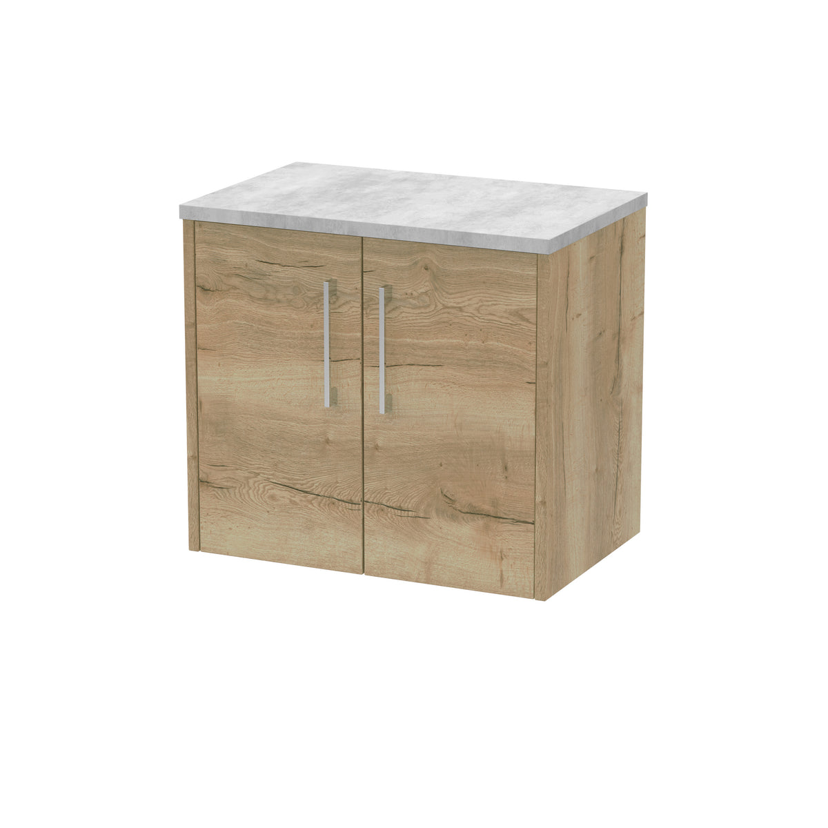 Natural wood bathroom cabinet with marble top for bathroom storage and organisation. Modern bathroom furniture designed for style and practicality. Suitable for contemporary bathroom interiors.