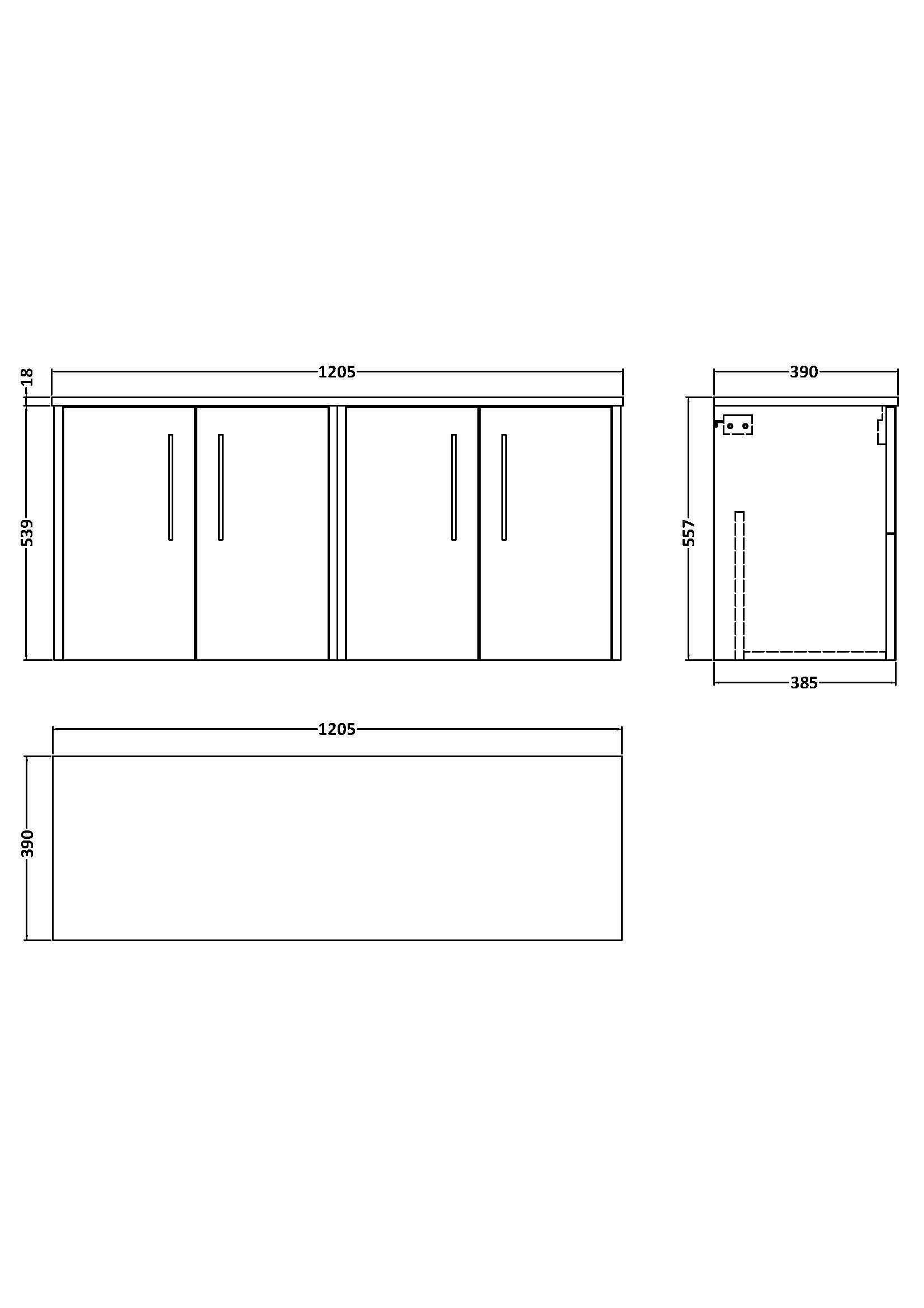 Modern bathroom cabinet layout with measurement specifications – perfect for Bubly Bathrooms renovations and installations.