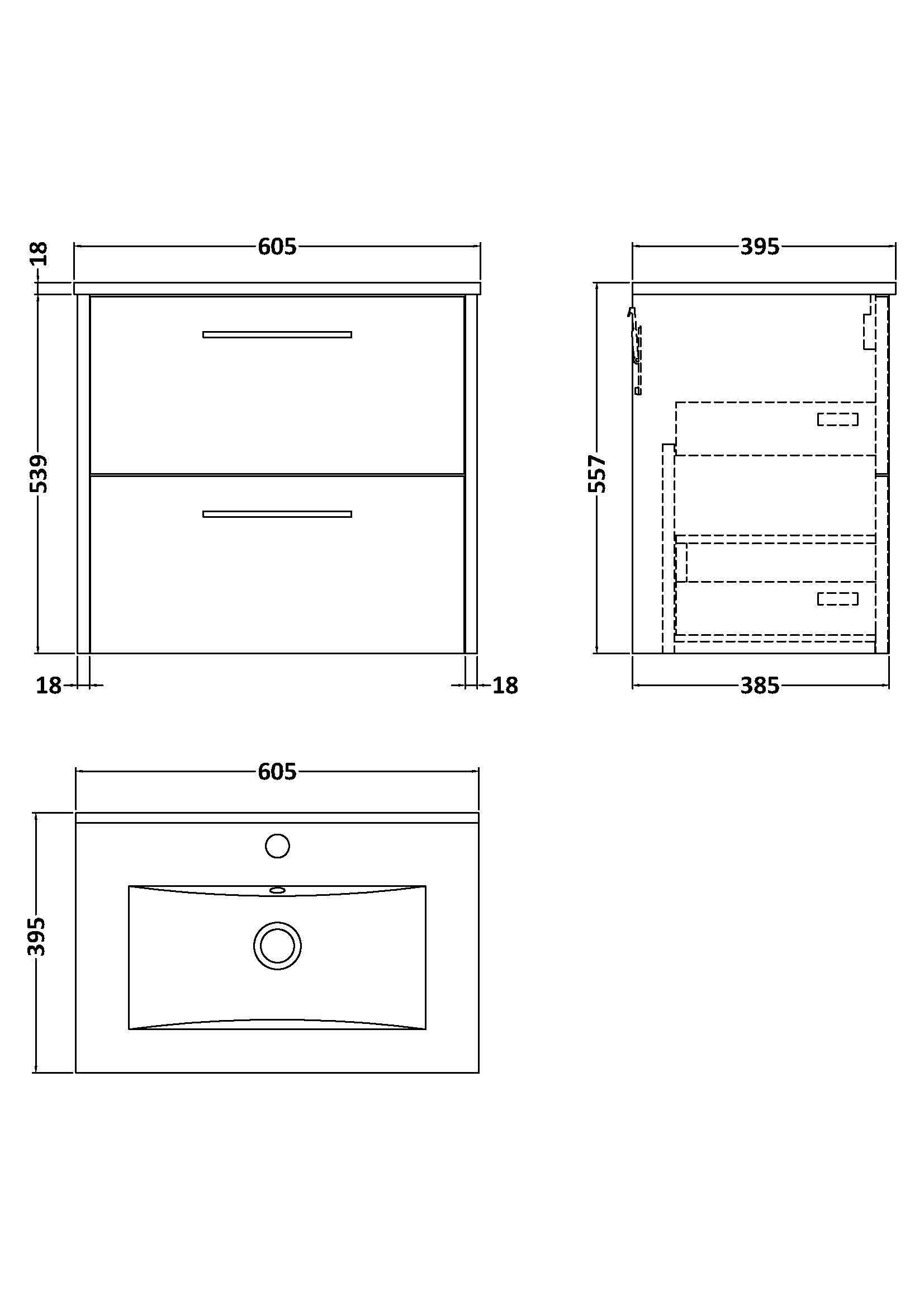 Sleek bathroom vanity with double drawers and modern design, ideal for contemporary Bubly bathrooms with ample storage space. Perfect for stylish, functional bathroom renovations.