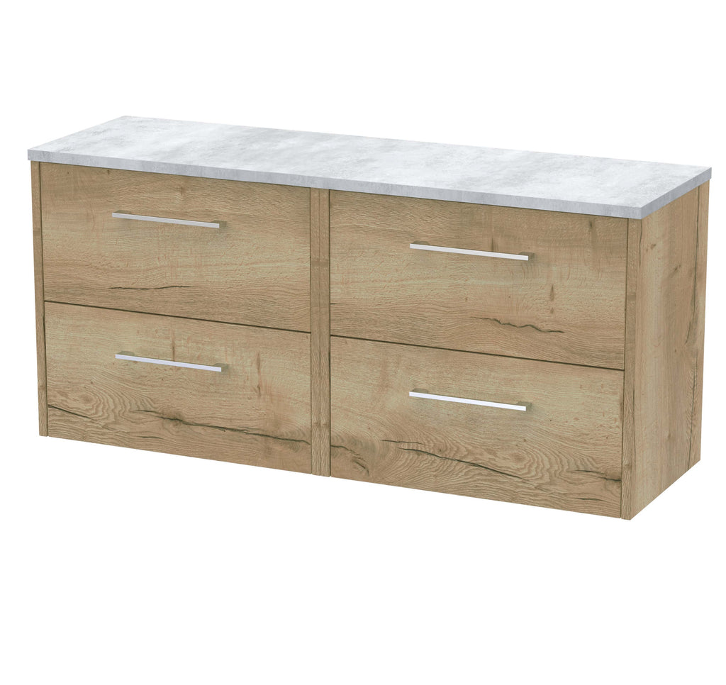 Sleek wooden bathroom storage unit with marble top, contemporary design, ideal for modern bathrooms, featuring spacious drawers.