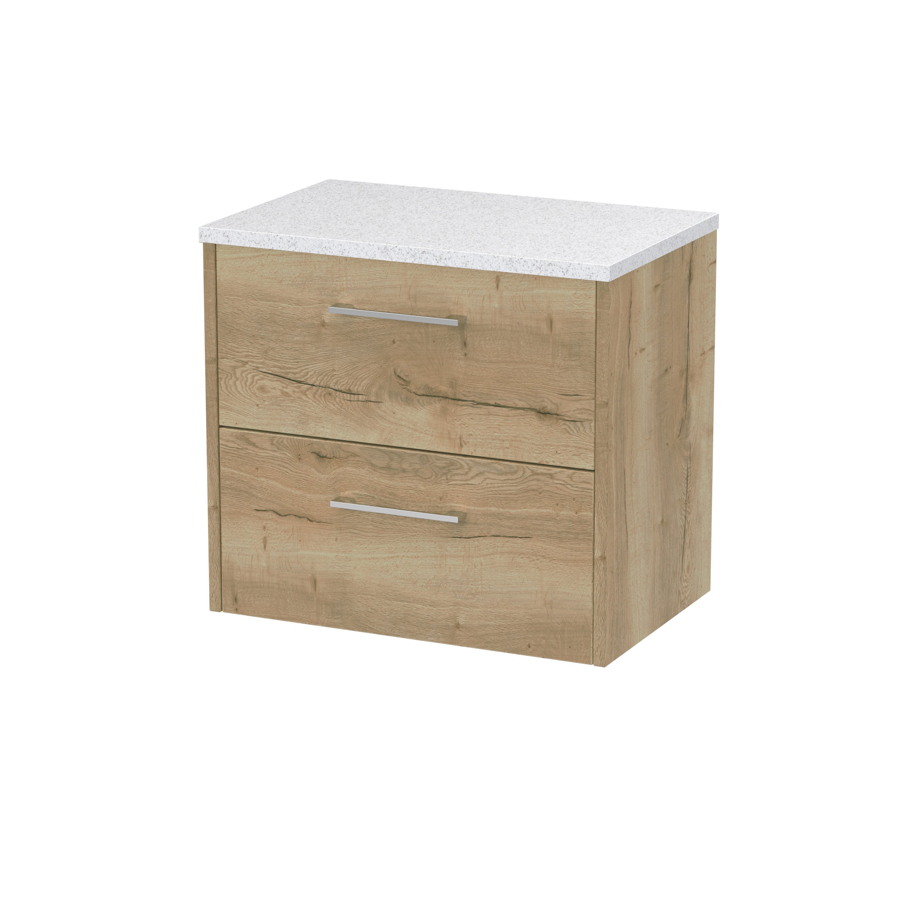 Modern wooden bathroom vanity with granite countertop for contemporary bathroom design. Perfect storage solution for organising bathroom essentials. Durable wood finish with sleek metallic handles.