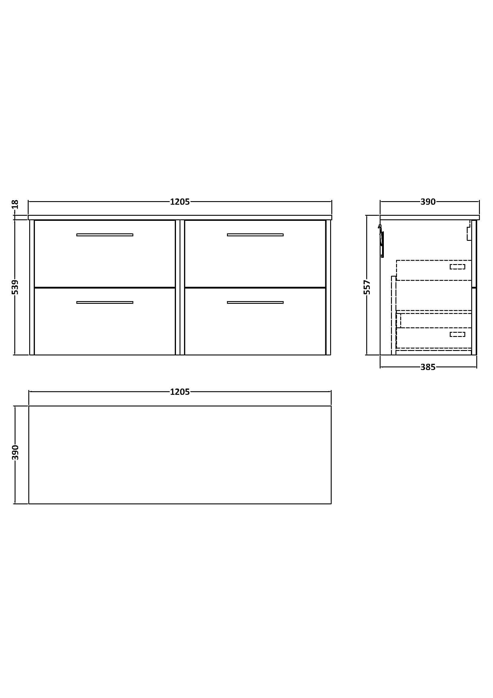 Sleek modern bathroom vanity unit with four drawers, designed for contemporary Bubly bathrooms, featuring ample storage and clean lines for stylish bathroom organisation.