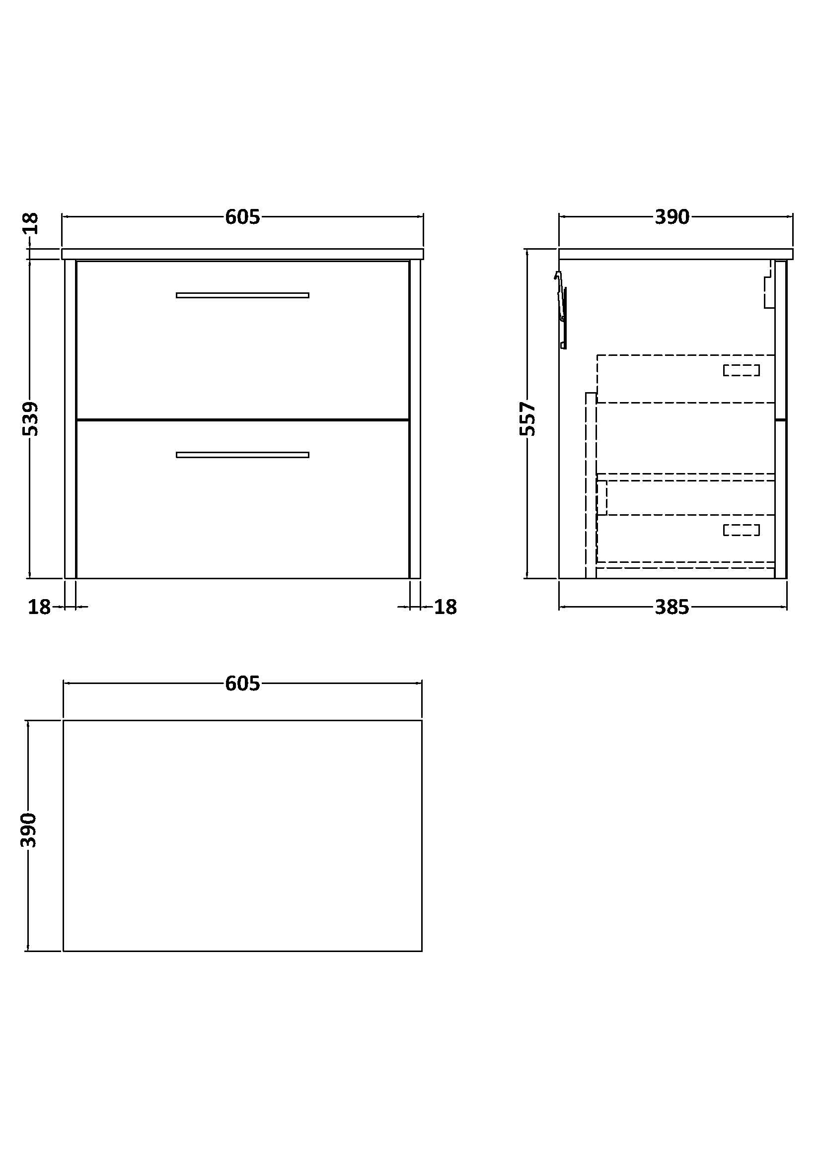 Modern bathroom vanity unit with two drawers, sleek design, ideal for contemporary bathrooms, featuring ample storage space and high-quality materials.