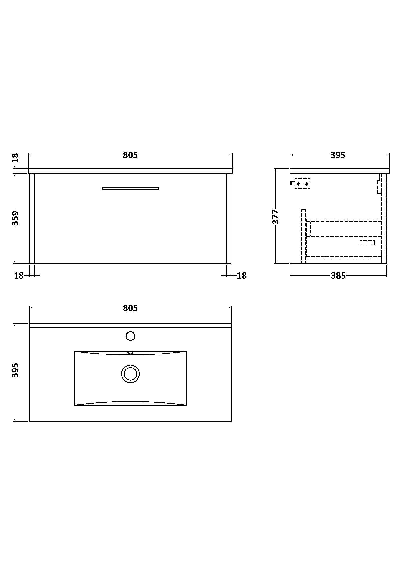 Contemporary bathroom vanity unit with sink, clean design, ideal for modern bathrooms.