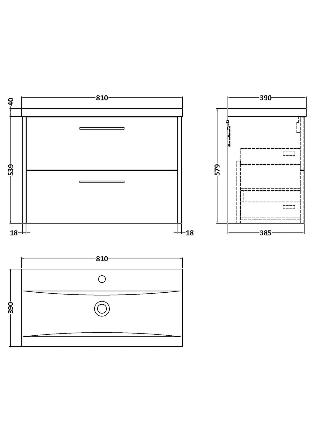 Elegant bathroom vanity unit with sleek drawers, modern design, and ample storage space, perfect for contemporary bathrooms.
