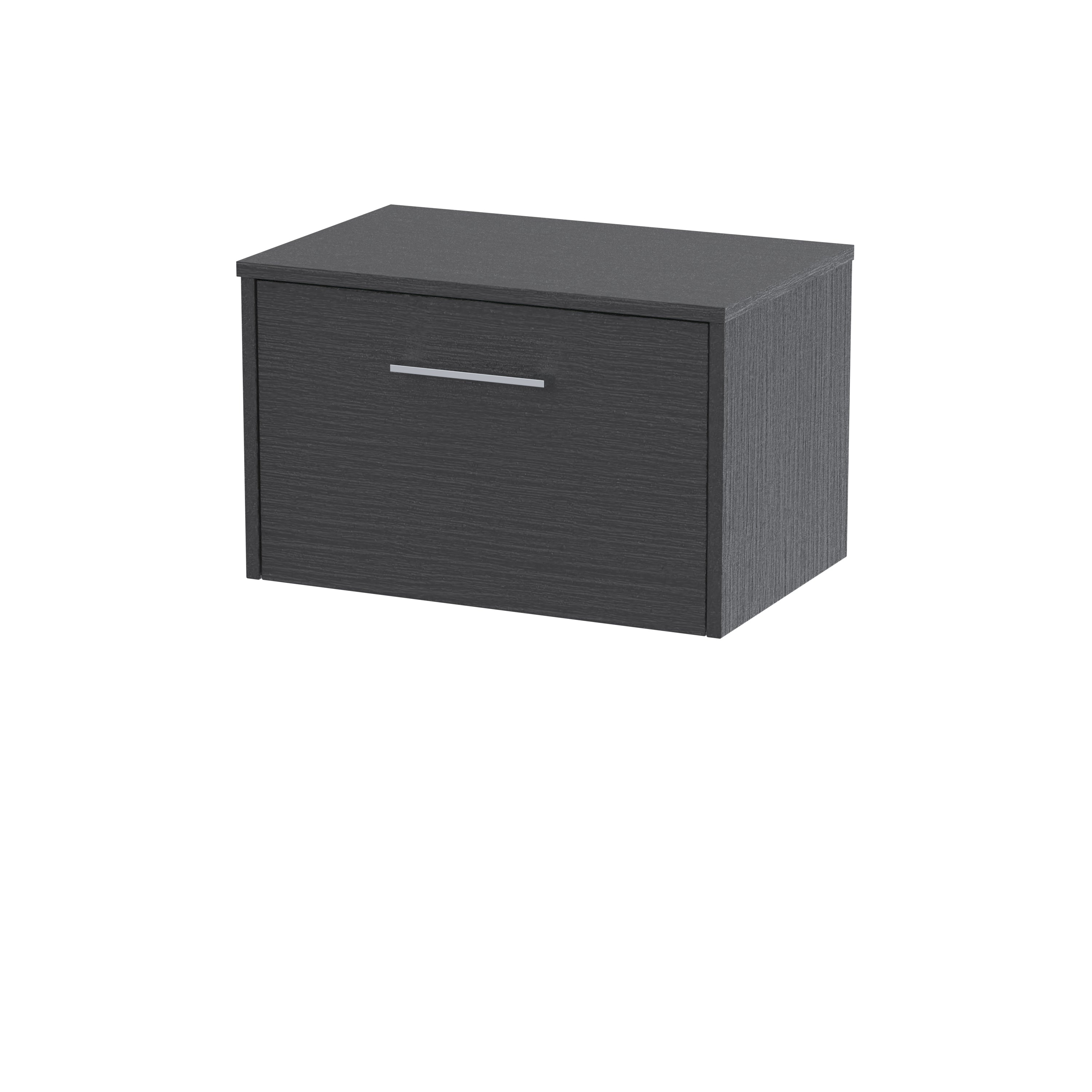 Modern black bathroom side cabinet with a sleek silver handle, ideal for stylish bathroom storage solutions. Perfect for organising toiletries and essentials with contemporary design.