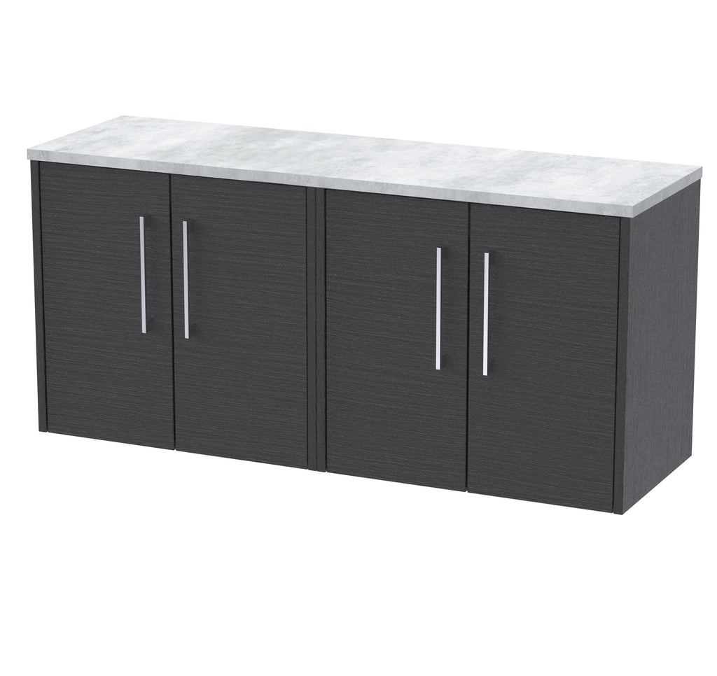 Hudson Reed Juno 4 Door Wall Hung Vanity Unit With Worktop - 1200mm Wide