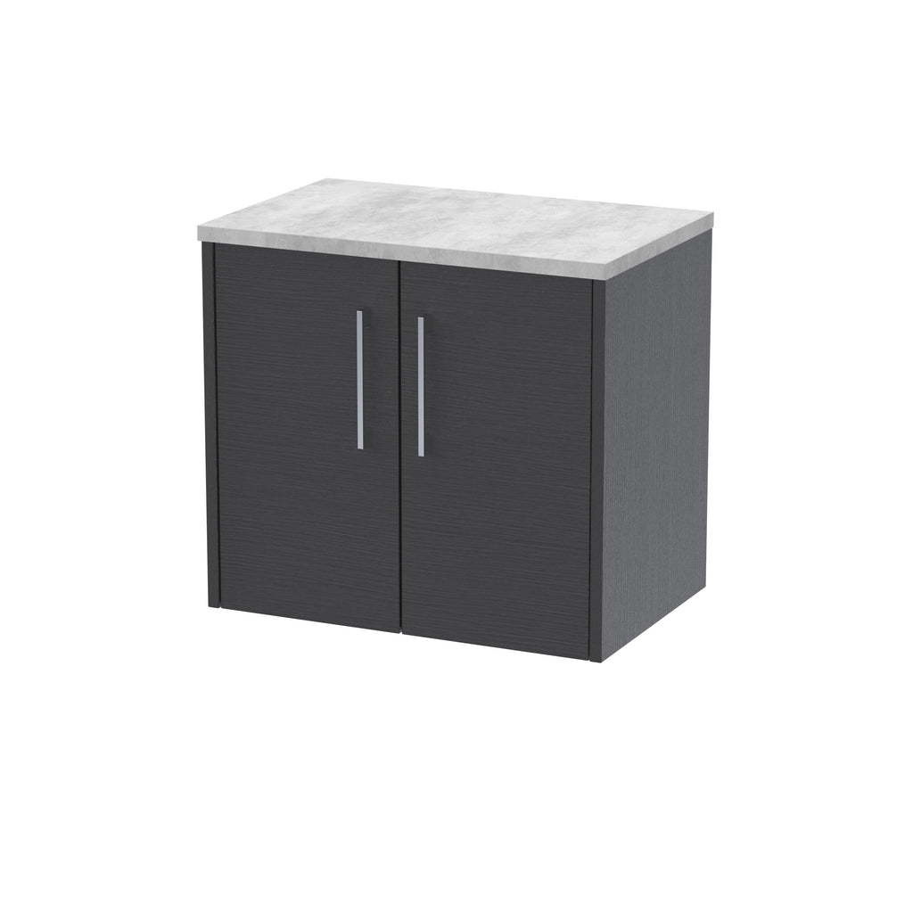 Hudson Reed Juno 2 Door Wall Hung Vanity Unit With Worktop - 600mm Wide