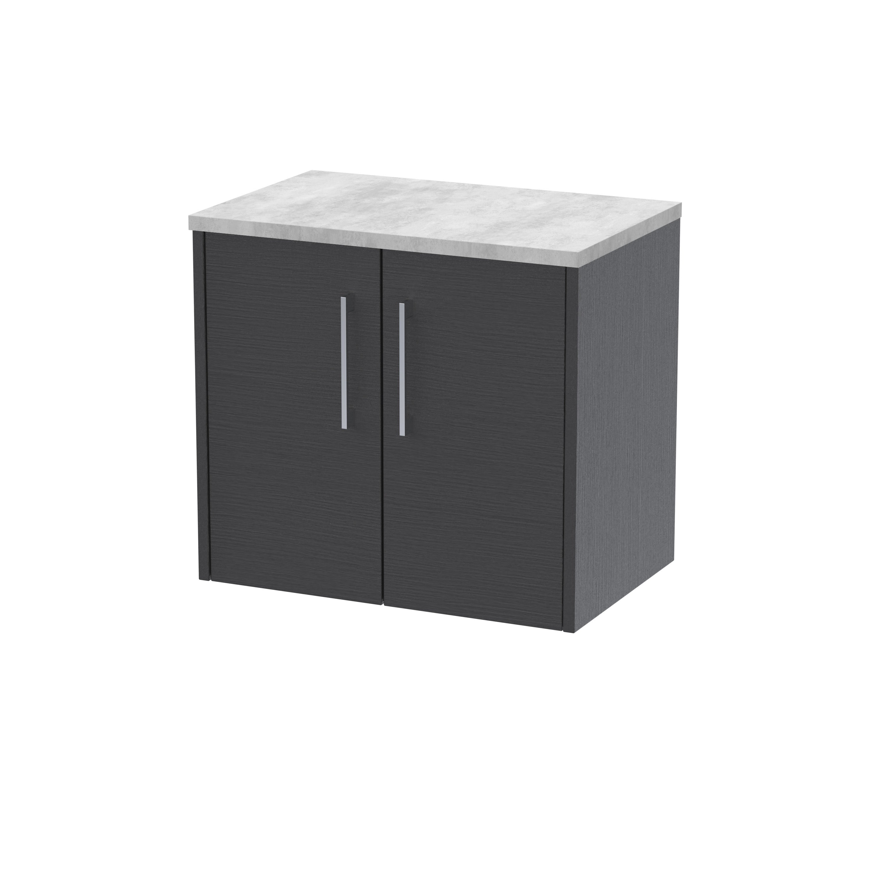 Hudson Reed Juno 2 Door Wall Hung Vanity Unit With Worktop - 600mm Wide
