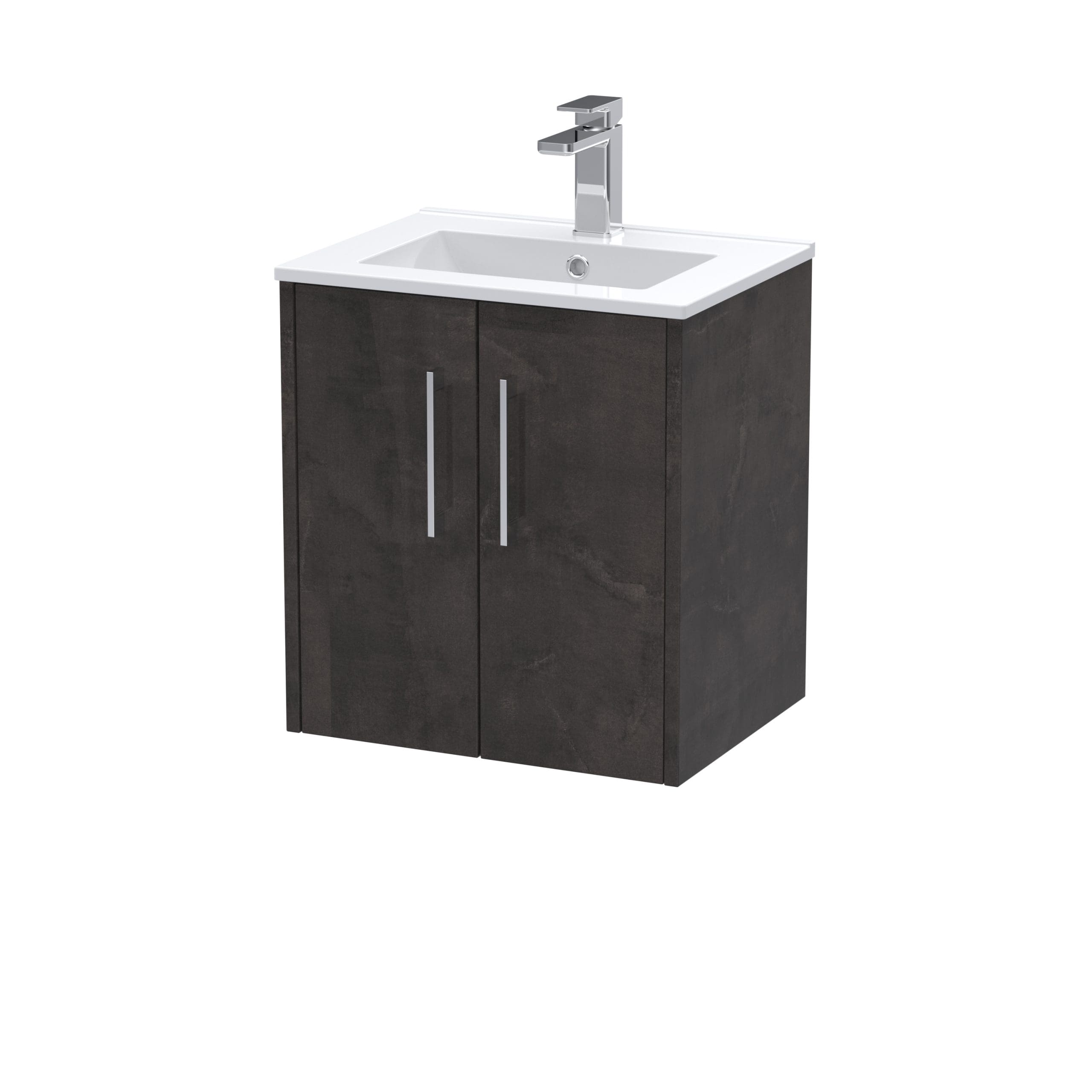 Modern black bathroom vanity with white sink and chrome faucet, ideal for contemporary bathroom bathrooms furniture, stylish and functional.