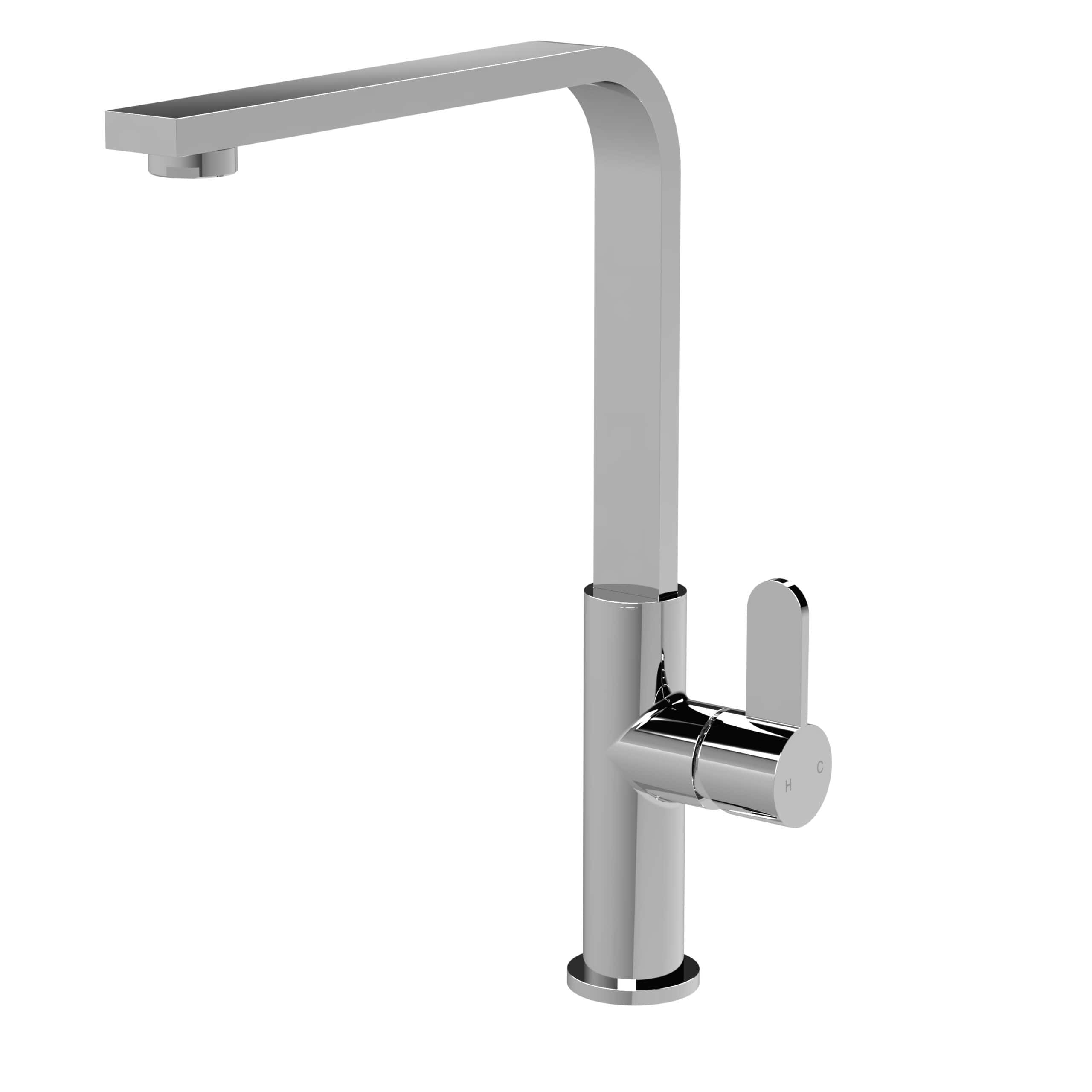 Brass modern kitchen sink tap for bathrooms and kitchens.
