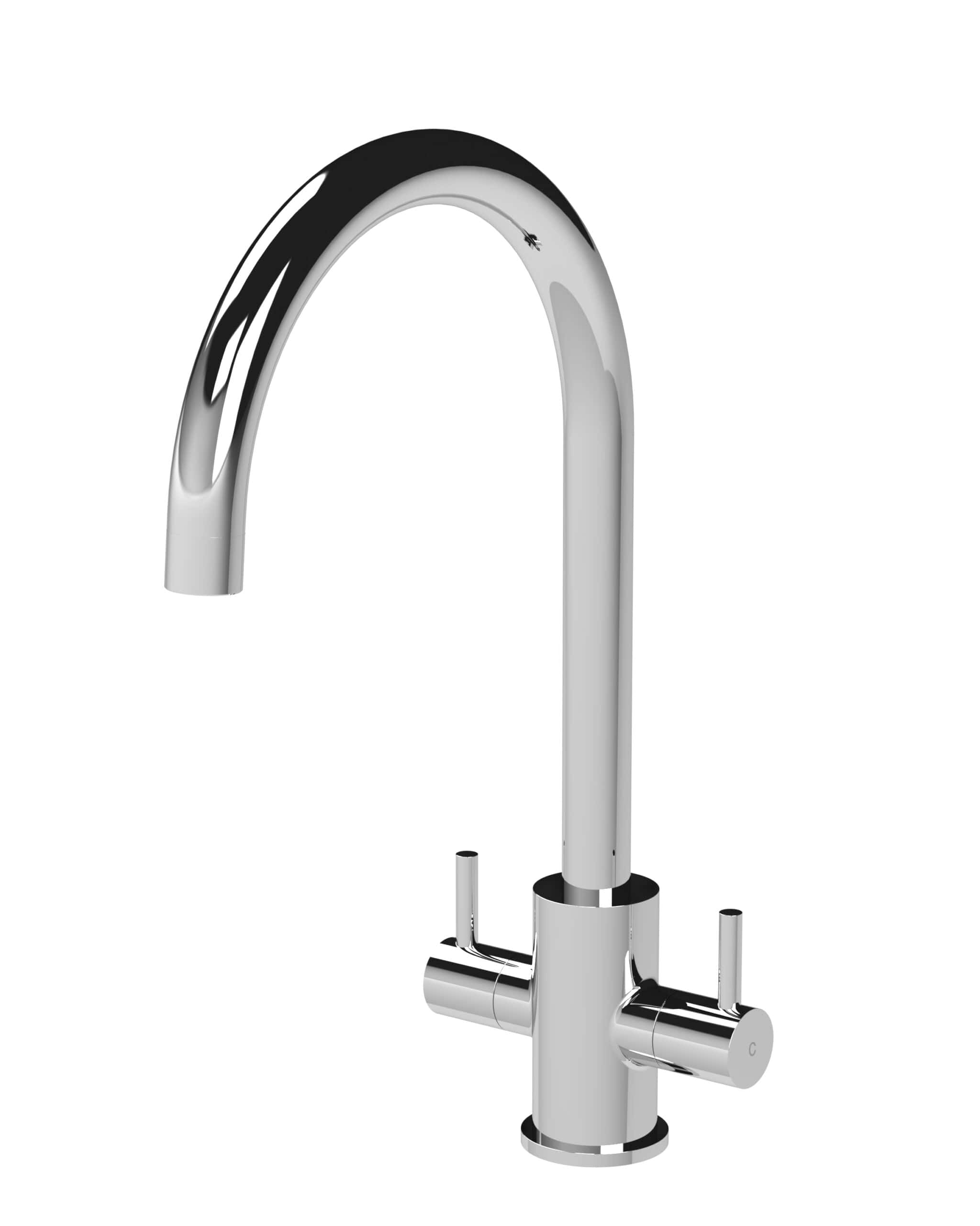 Sleek modern chrome bathroom tap with dual control handles, ideal for contemporary bathroom designs and high-quality fixtures. Perfect for stylish and functional bathroom upgrades.