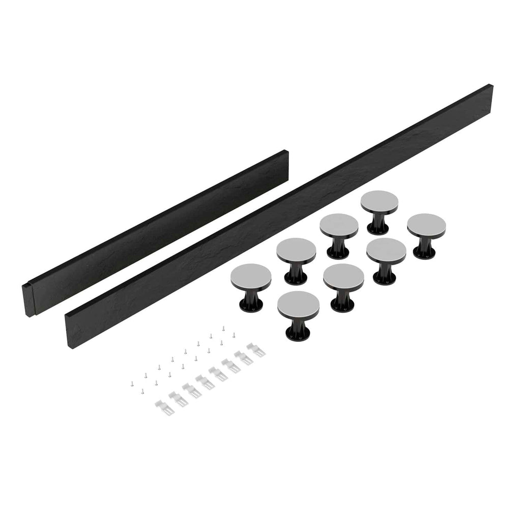 Aluminium bathroom bathtub support brackets with screws and mounting hardware, ideal for secure and versatile installation. Suitable for modern bathroom designs and renovation projects.