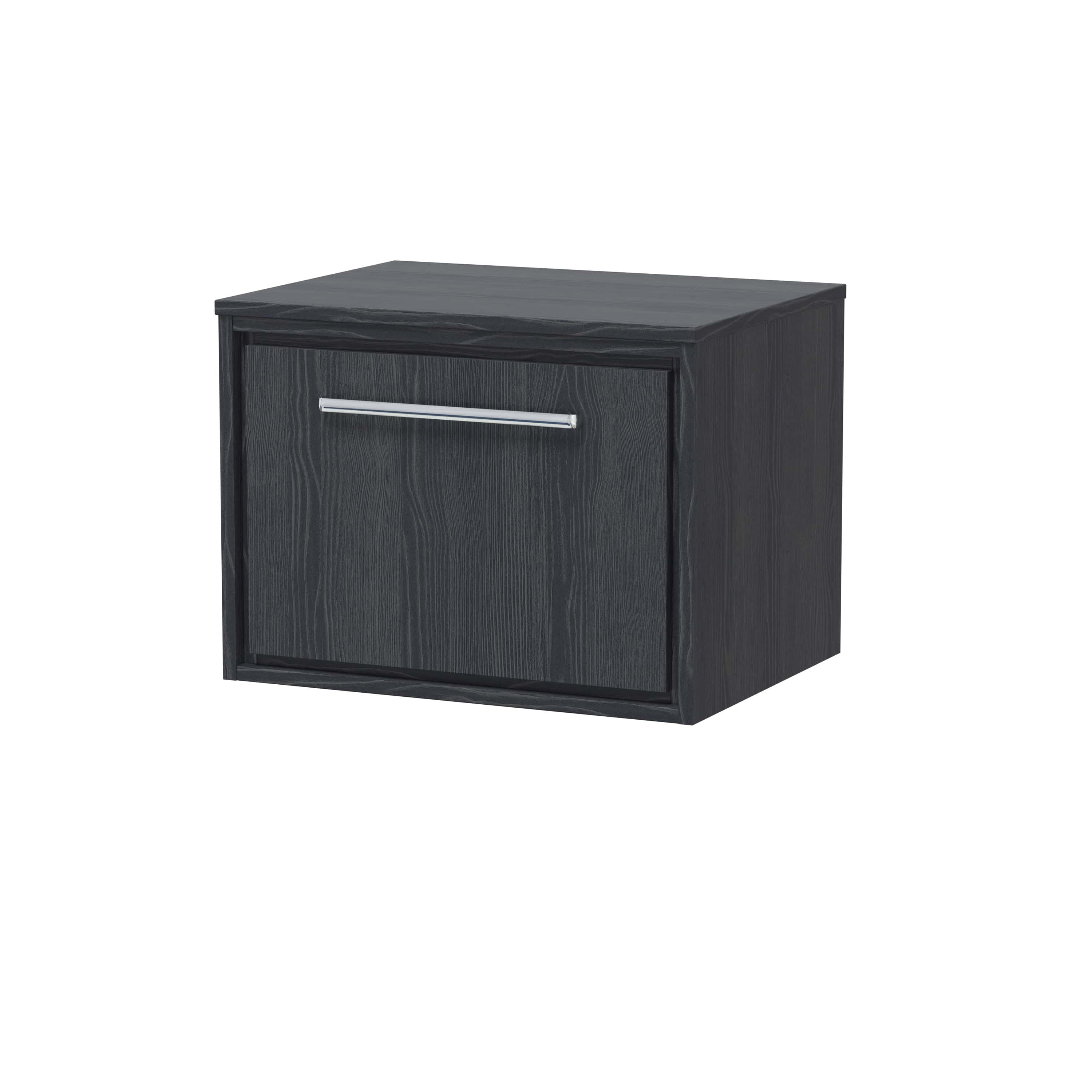Sleek black bathroom wall cabinet with minimalist silver handle, perfect for modern bathroom storage solutions. Crafted from durable materials, offering stylish organisation for bathroom essentials.