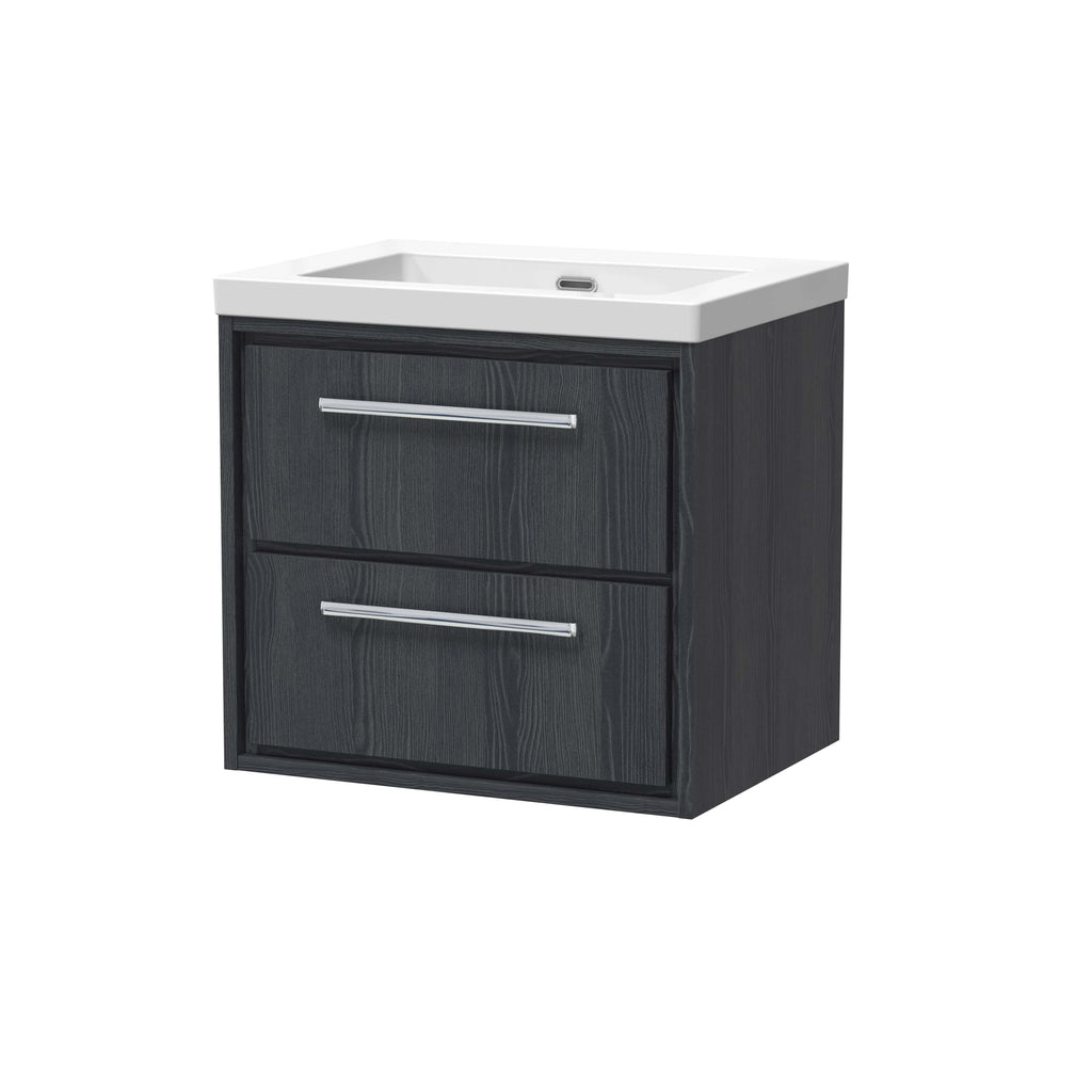 Hudson Reed Lille 2 Drawer Wall Hung Vanity Unit With Fireclay Basin - No TH
