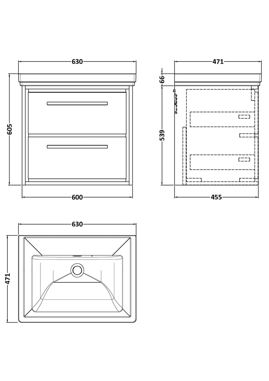 Sleek modern bathroom vanity with double drawers, durable build, and ample storage space for bathrooms or en-suites. Designed for style and practicality in contemporary bathroom setups.