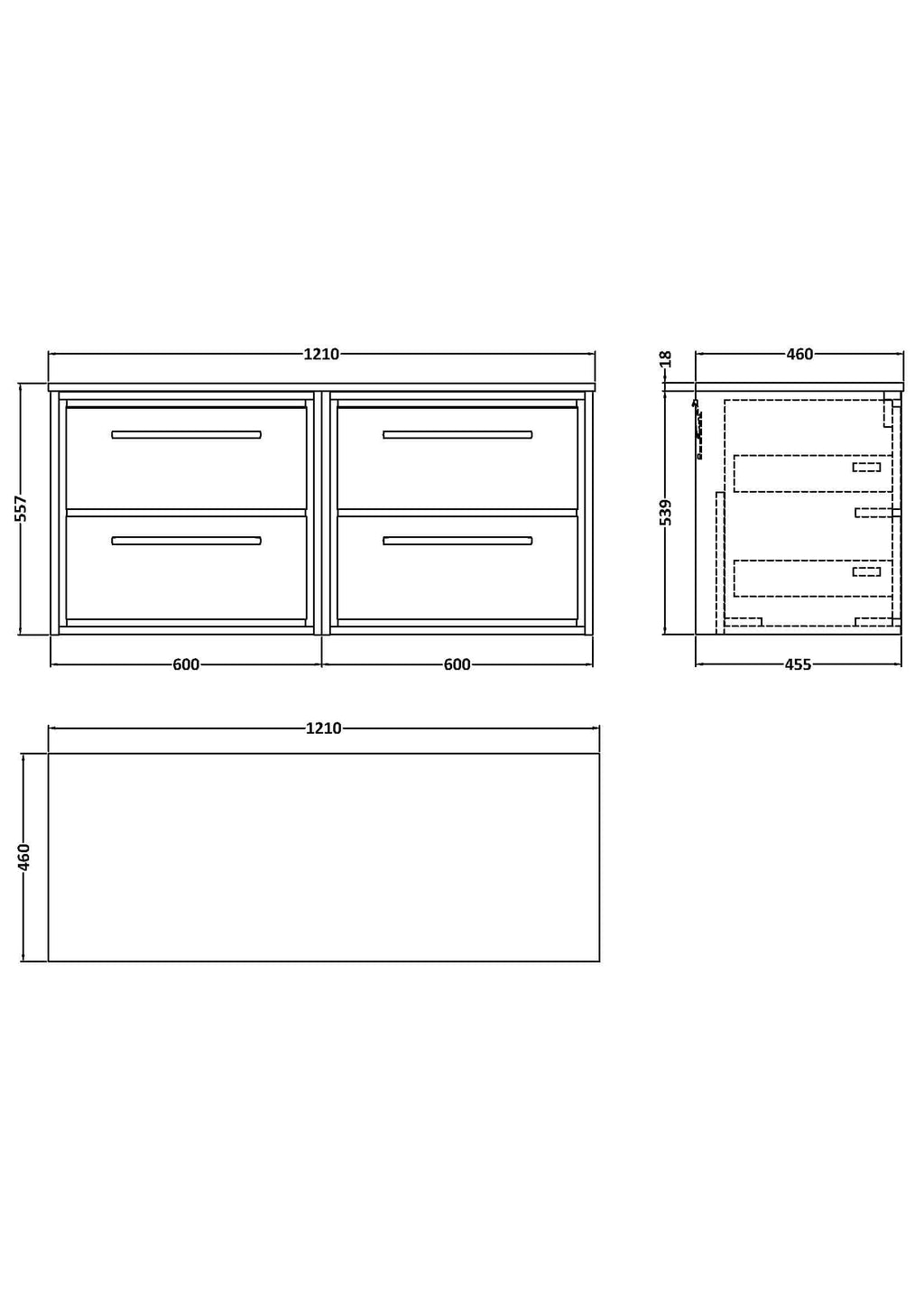 Modern bathroom vanity unit with ample storage drawers and sleek design - ideal for stylish Bubly bathrooms.
