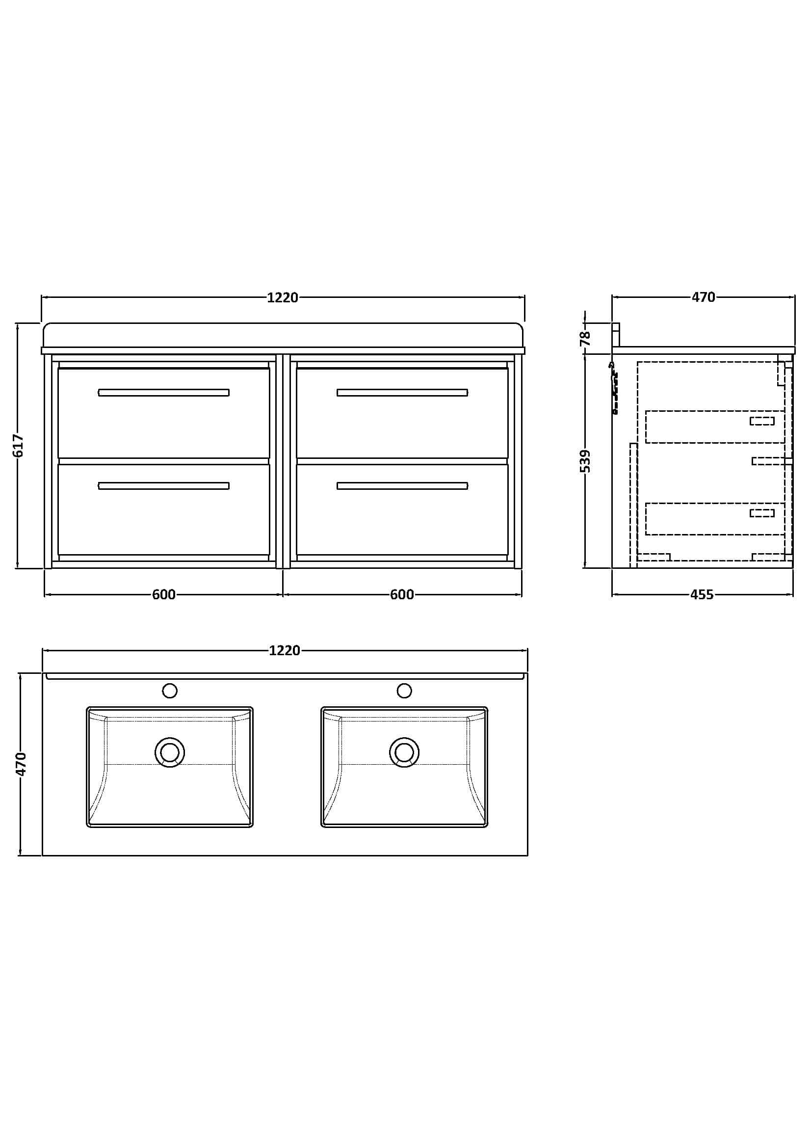 Sleek double vanity bathroom unit with storage drawers and a dual sink design, ideal for modern bathrooms and en-suites in the UK. Perfect for contemporary bathroom refurbishments.